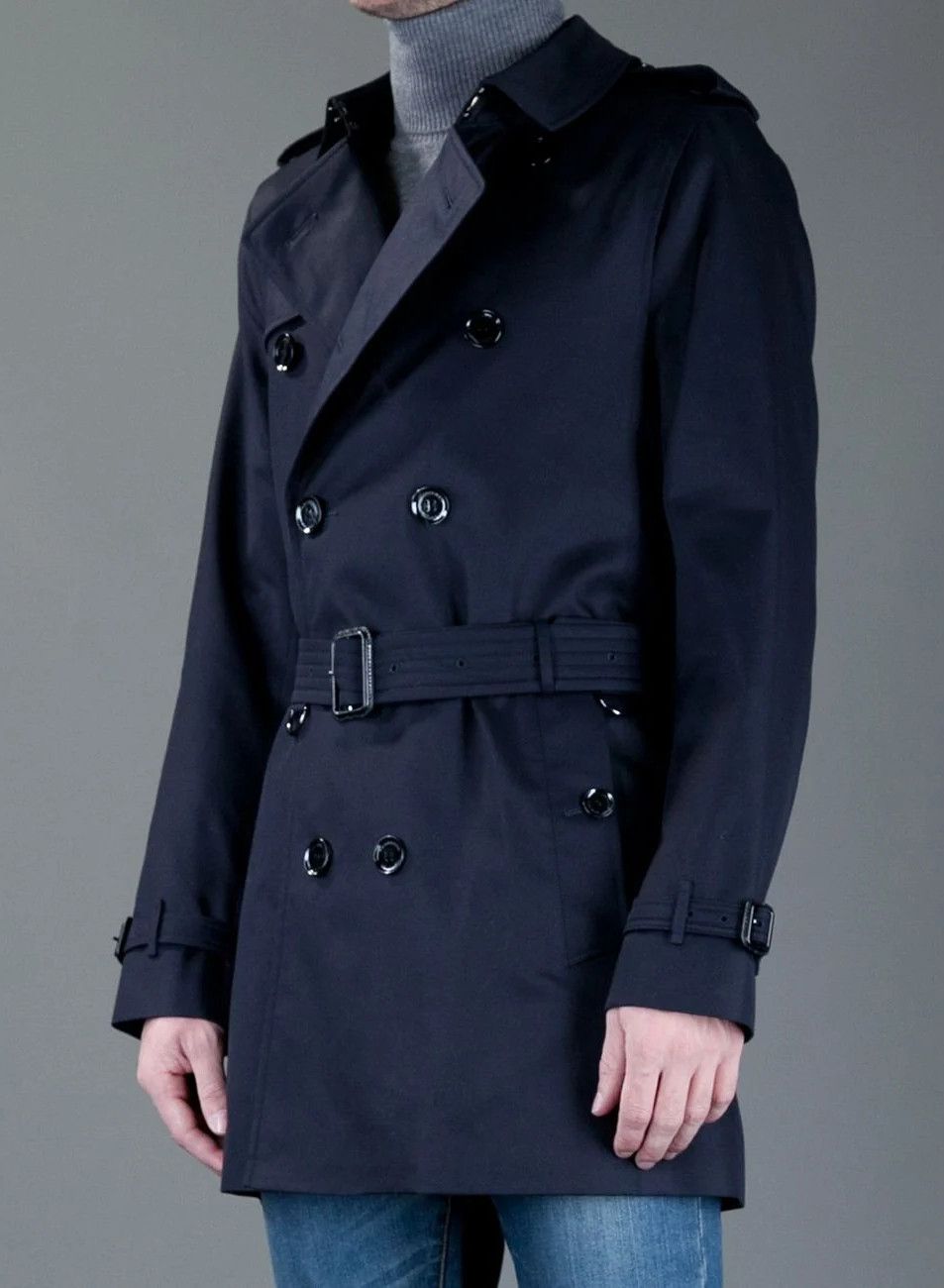 Burberry BURBERRY Britton navy blue cotton trench coat Large Size US L / EU 52-54 / 3 - 3 Thumbnail