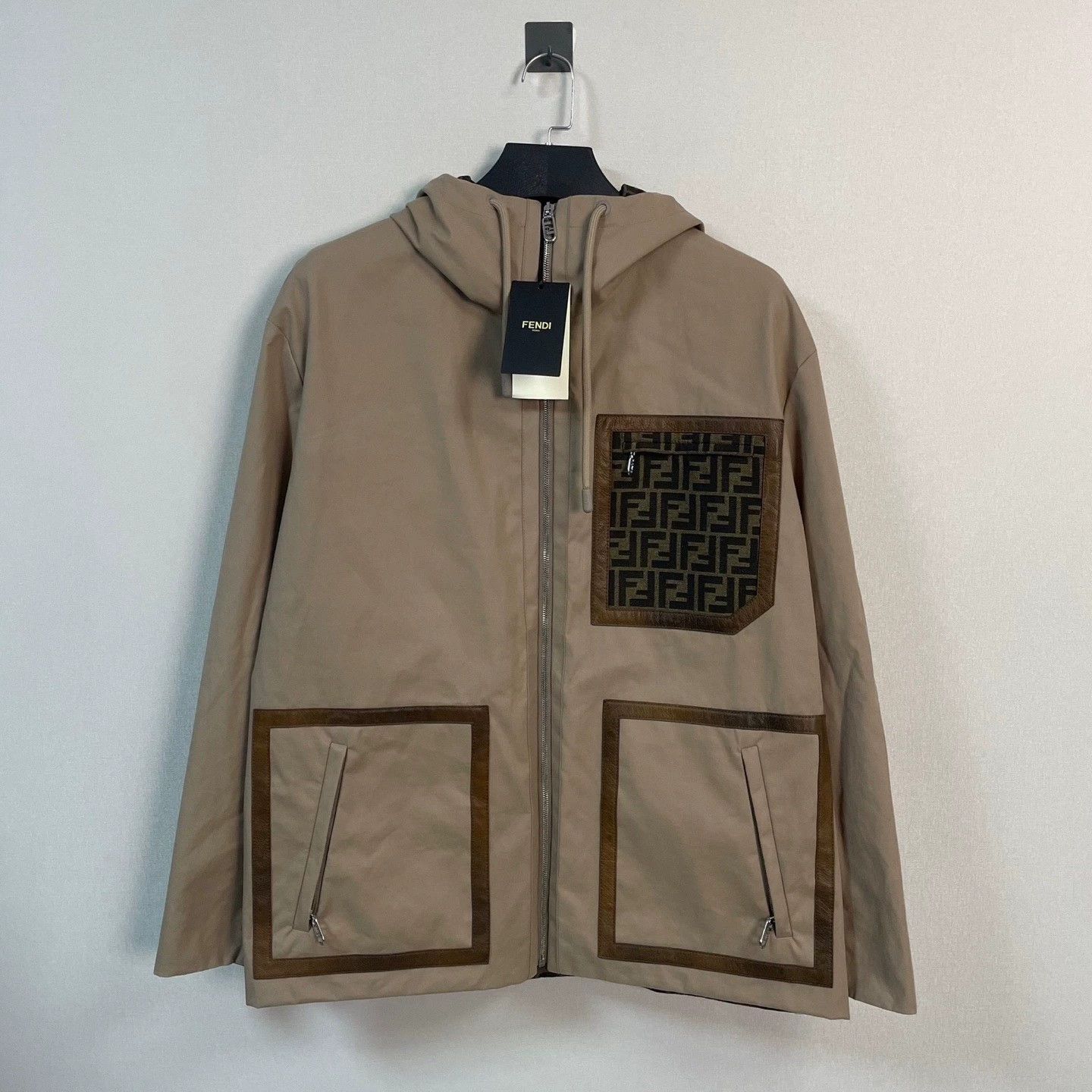 Fendi fendi printed leather jacket with hood Size US L / EU 52-54 / 3 - 1 Thumbnail