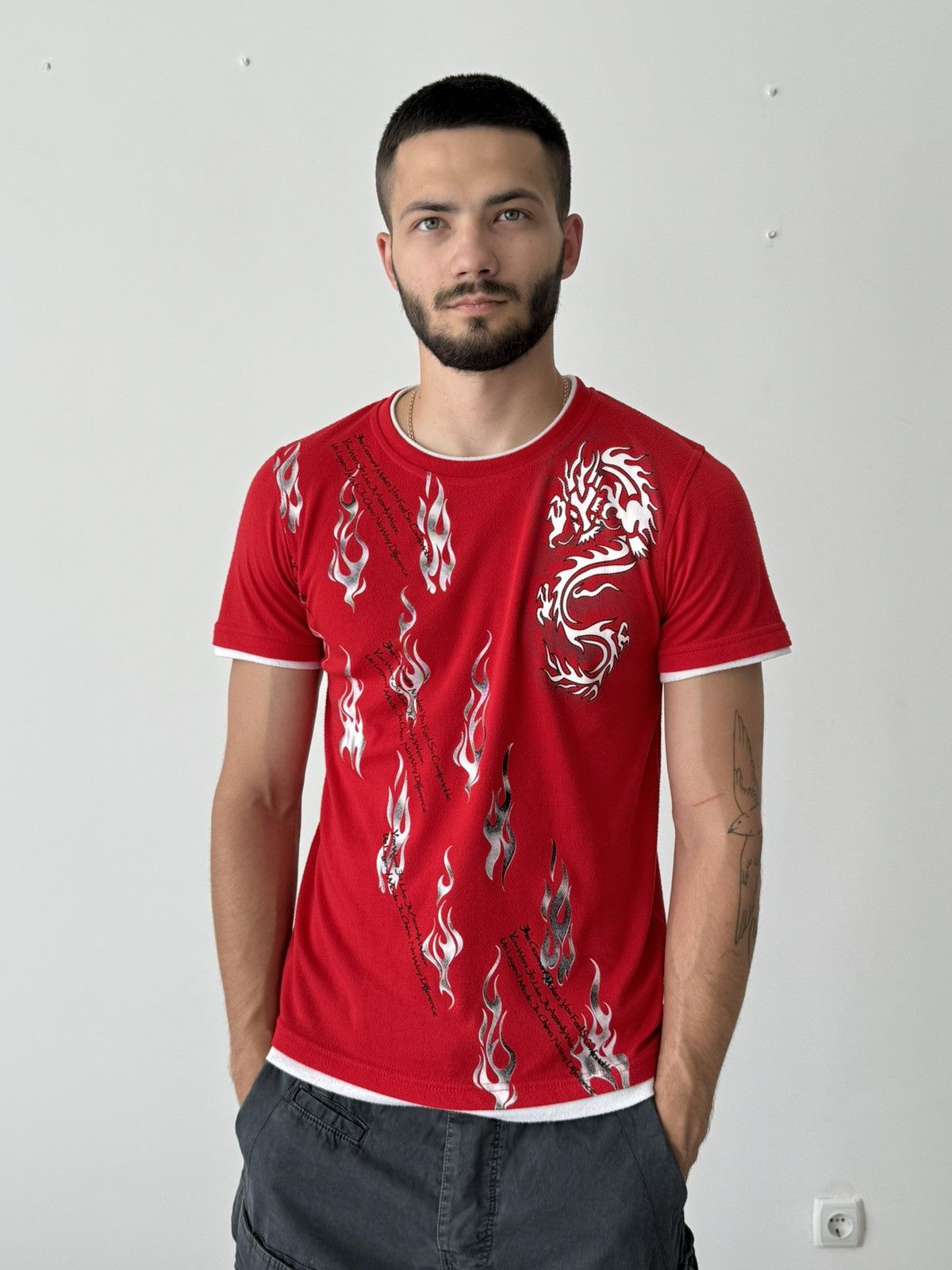 Affliction Vintage Y2K Opium Affliction Flame Dragon Red T-Shirt Size US M / EU 48-50 / 2 - 1 Thumbnail