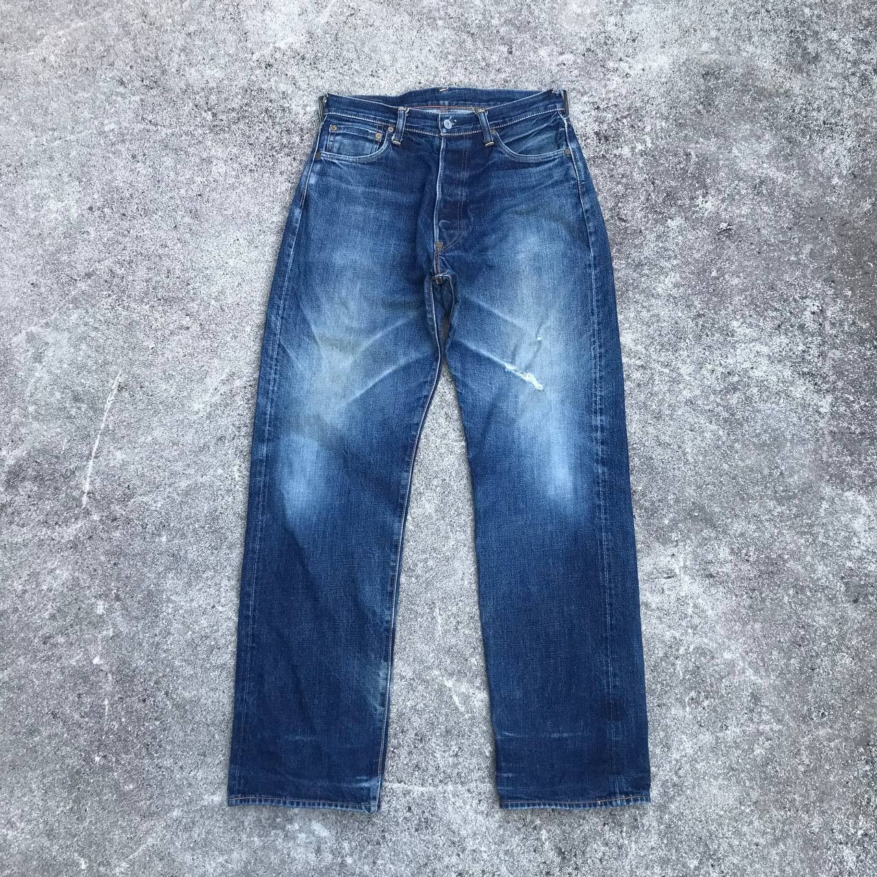Evisu Vintage Evisu Big Daicock Redline Distressed jean W31x33 Size US 31 - 2 Thumbnail
