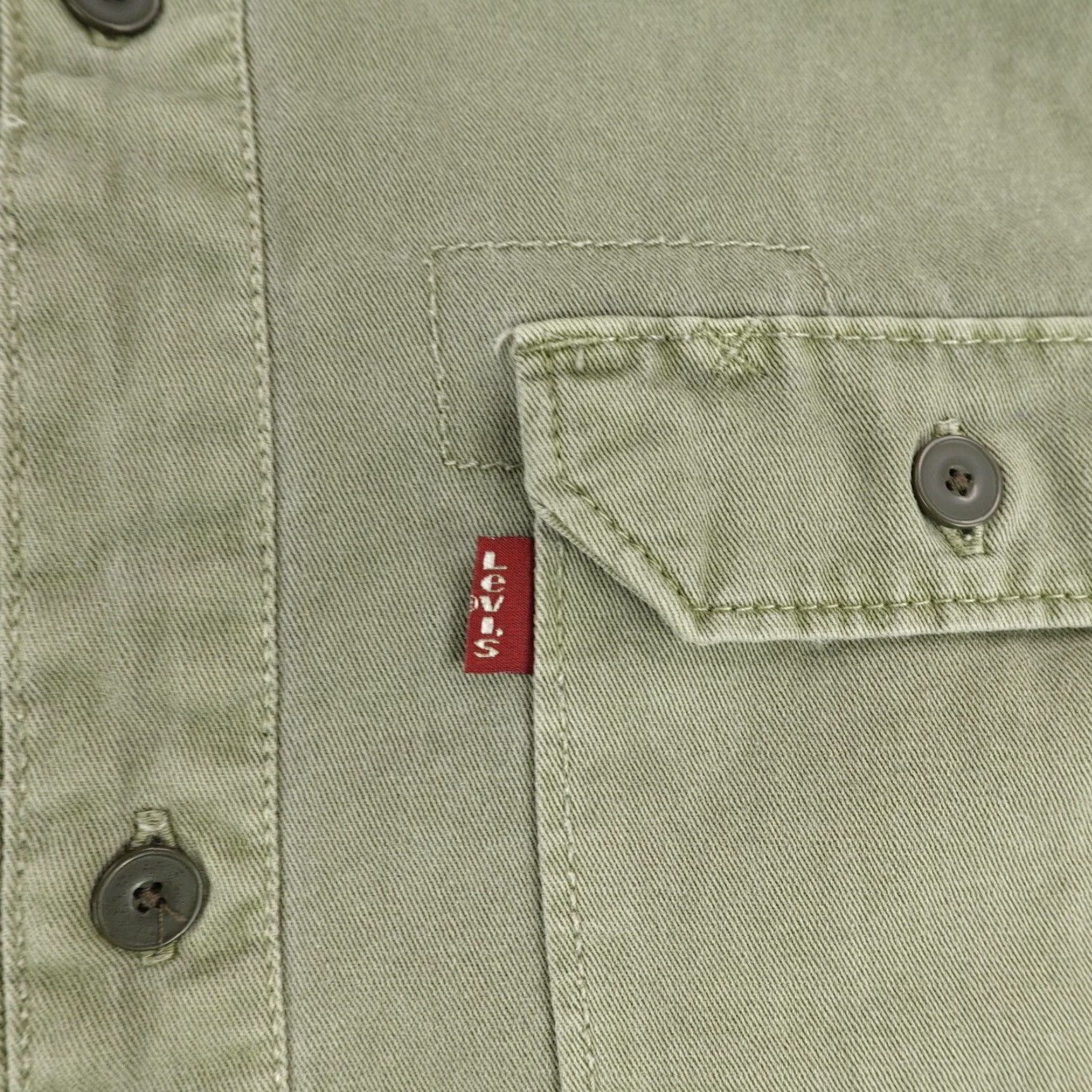 Levi's VINTAGE Levi's Button-Up Shirt Mens Medium Green Twill Long Sleeve Work Utility Outdoor Size US M / EU 48-50 / 2 - 3 Thumbnail