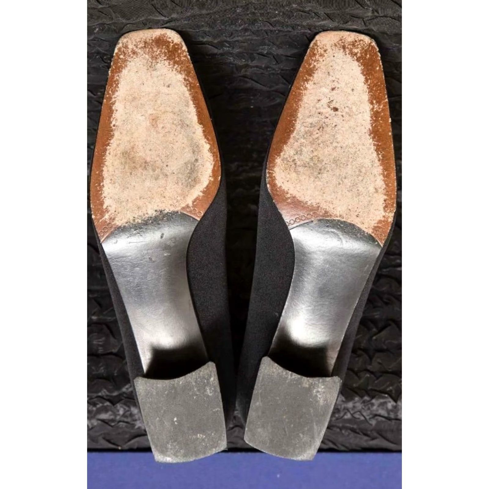 Stuart Weitzman Stuart Weitzman Black Womens Heels 7 M - Leather Platforms & Wedges, Mid Heel, Spain, US Size 7, Women, Black, Stuart Weitzman, Heel, Leather, 90s? Size US 7 / IT 37 - 6 Thumbnail