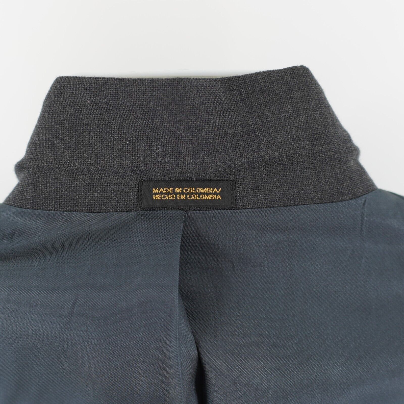 Stafford Stafford Gray Worsted Wool Polyester 2 Silver Button Blazer Size 38L - 13 Thumbnail