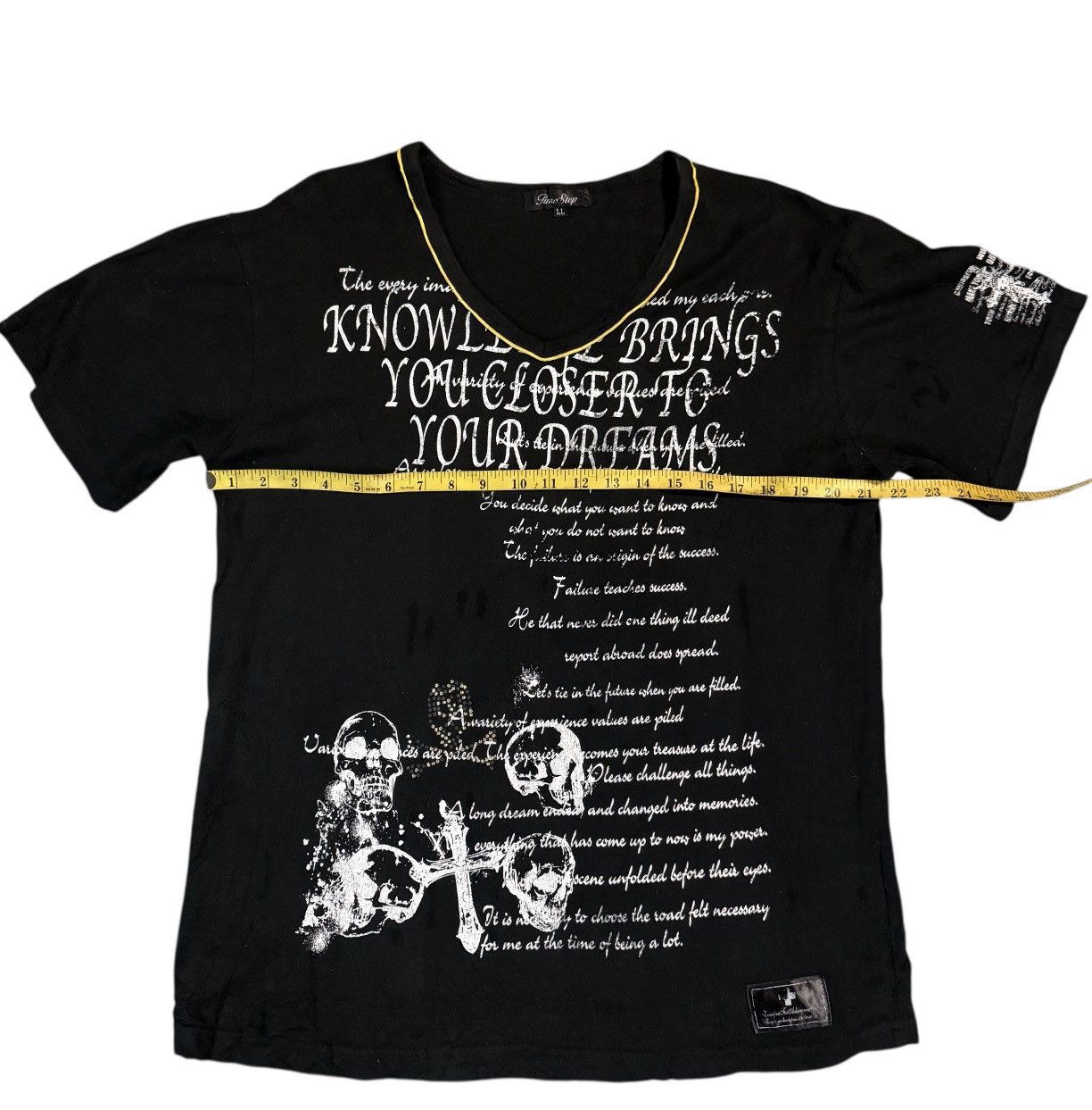 Japanese Brand Time Step T-shirt Skull Black Y2K Size US L / EU 52-54 / 3 - 5 Thumbnail