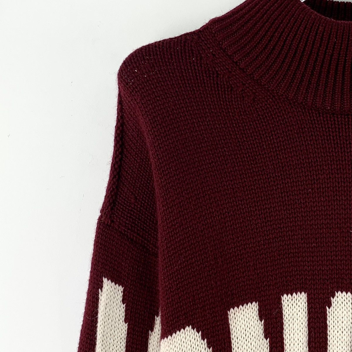 Moncler Moncler Burgundy Long Sleeve Knit Sweater K26WX Size US L / EU 52-54 / 3 - 3 Thumbnail