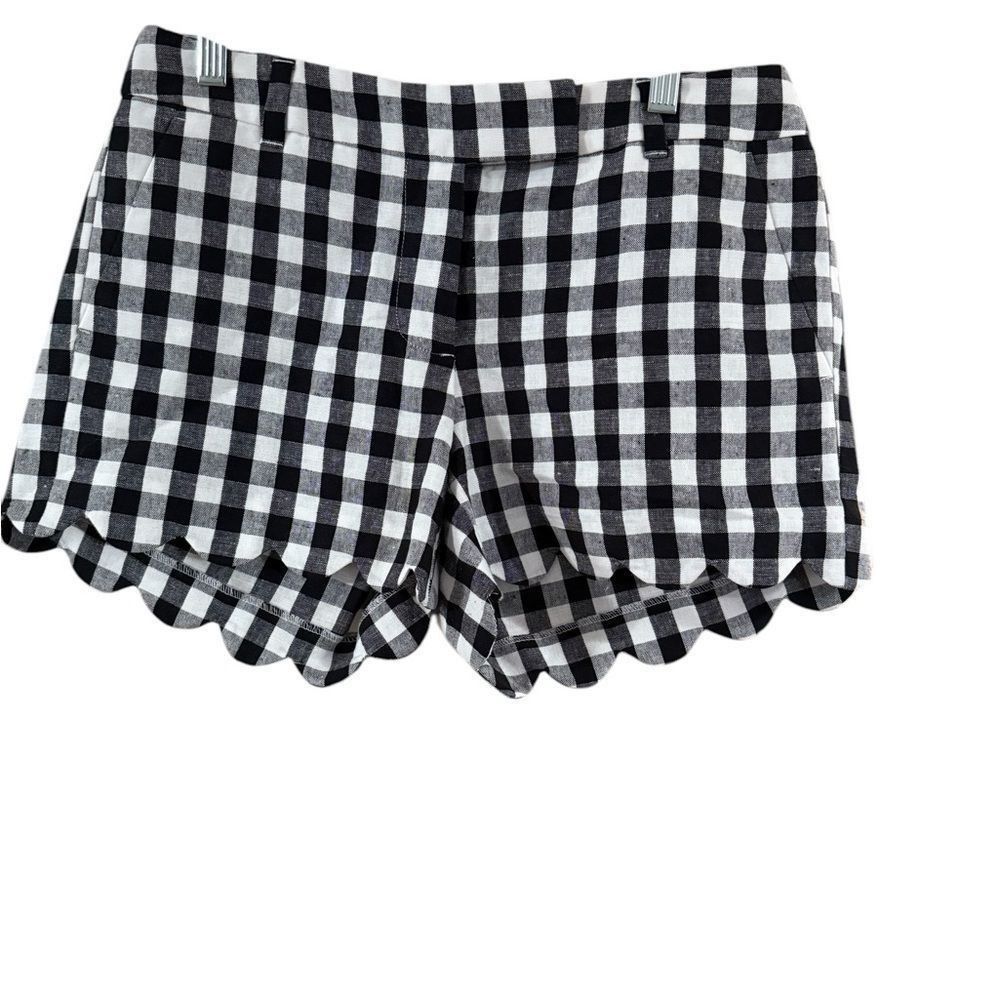 Other NWOTJ crew size 4, black-and-whitel gingham linen shorts Size 27" / US 4 / IT 40 - 2 Thumbnail