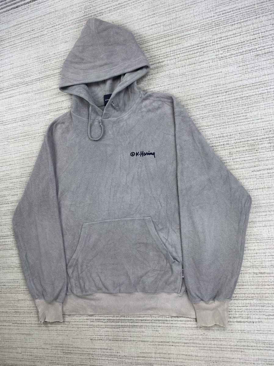 Japanese Brand × Keith Haring × Uniqlo Vintage Keith Haring X Uniqlo Longsleeve Sweatshirt Hoodie Size US L / EU 52-54 / 3 - 4 Thumbnail