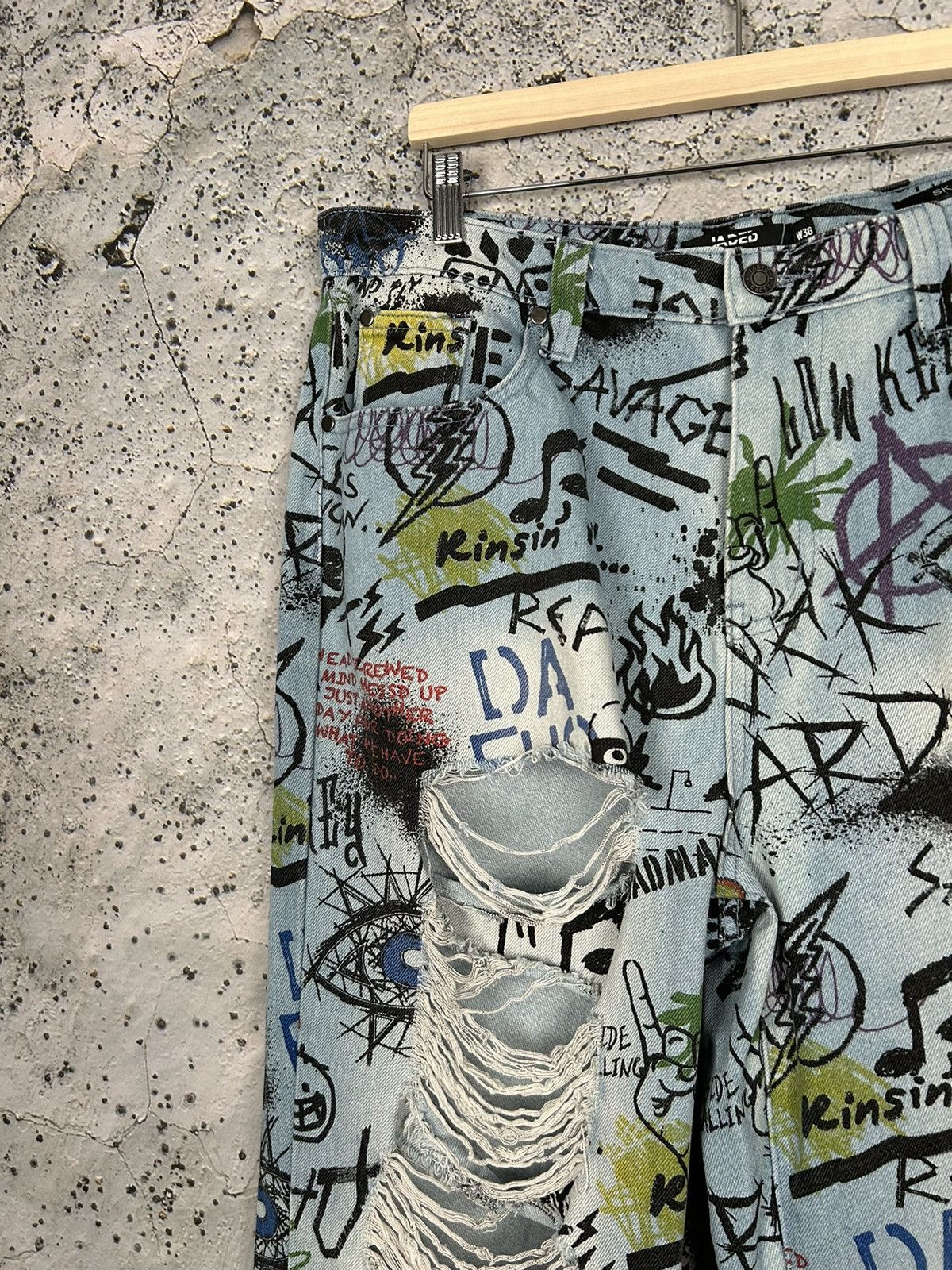 Jaded London Jaded London Skate Fit Denim Pants Sketchbook Hype Y2K 90s Size US 36 / EU 52 - 3 Thumbnail