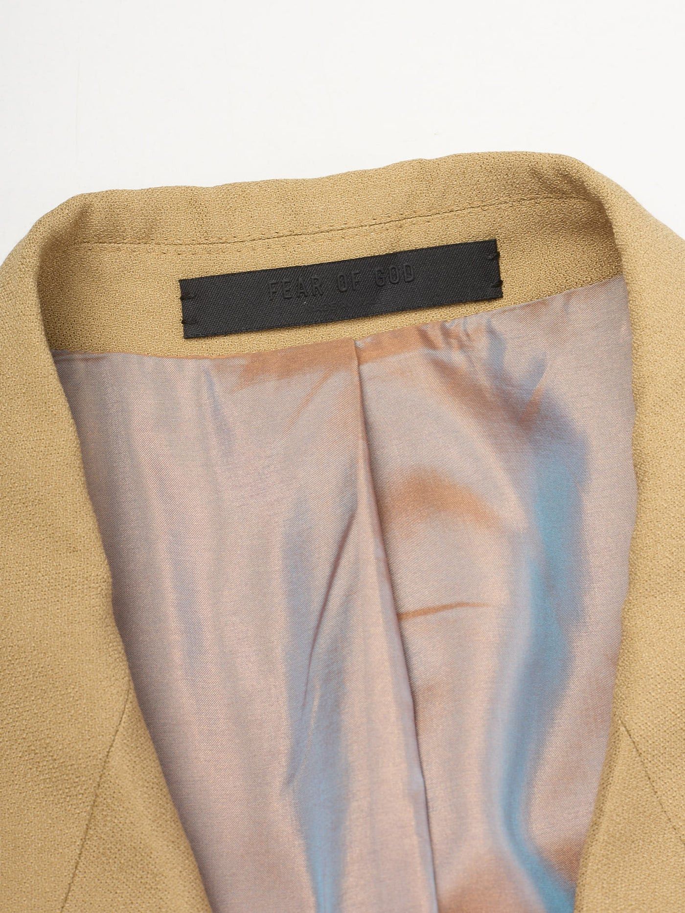 Fear of God FEAR OF GOD Tan Viscose DB Lined Suit Jacket Size 40R - 7 Thumbnail