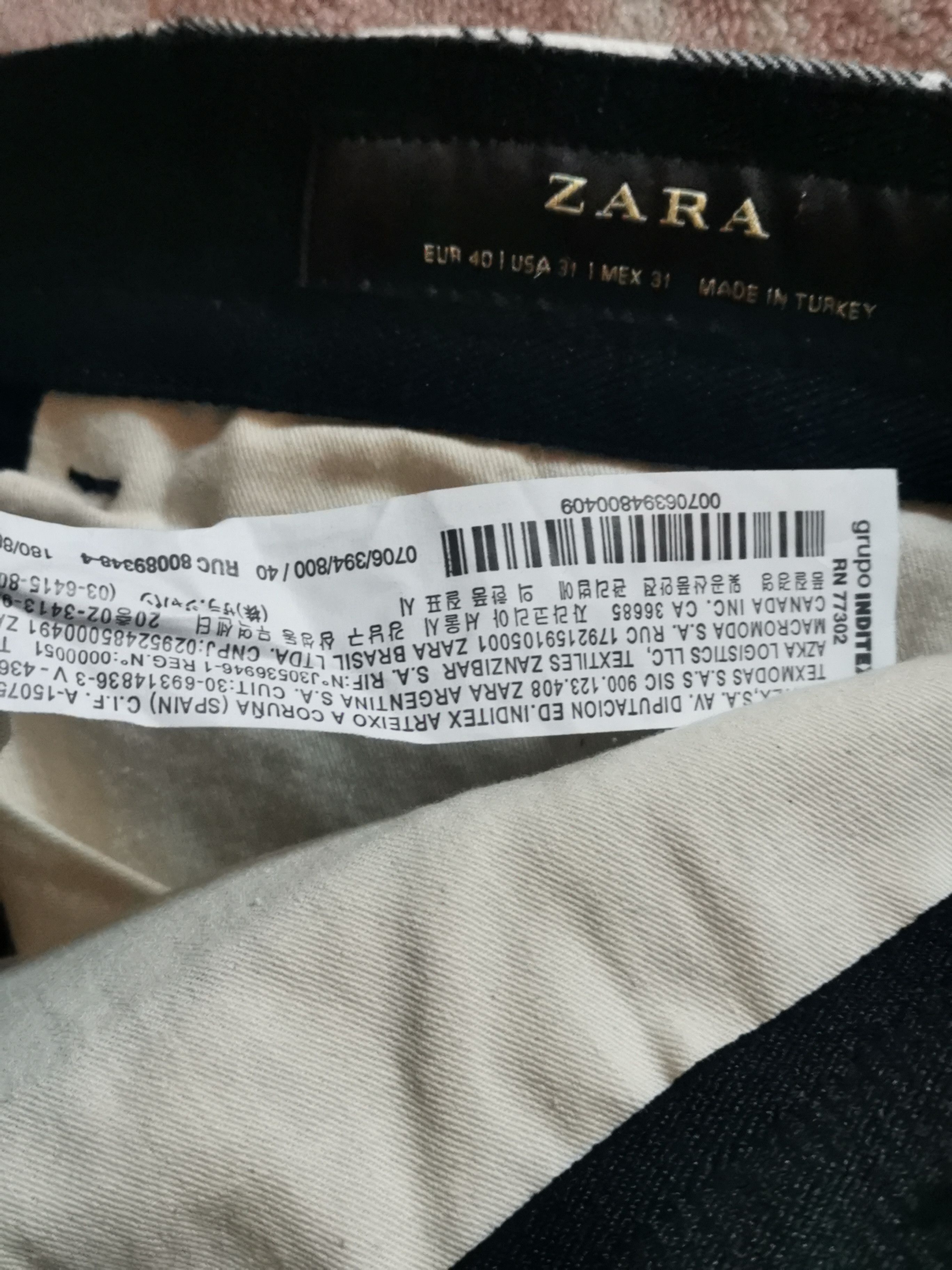 Zara Grey/gray plaid pants/trousers Size US 31 - 3 Thumbnail