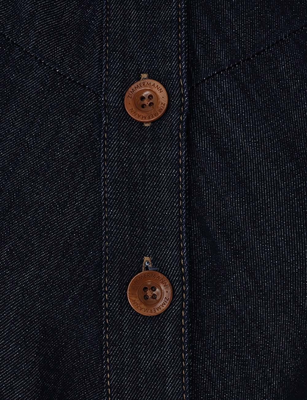 Zimmermann oc11z1025 Acacia Denim Mini Shirt Dress in Blue Size XS / US 0-2 / IT 36-38 - 6 Thumbnail