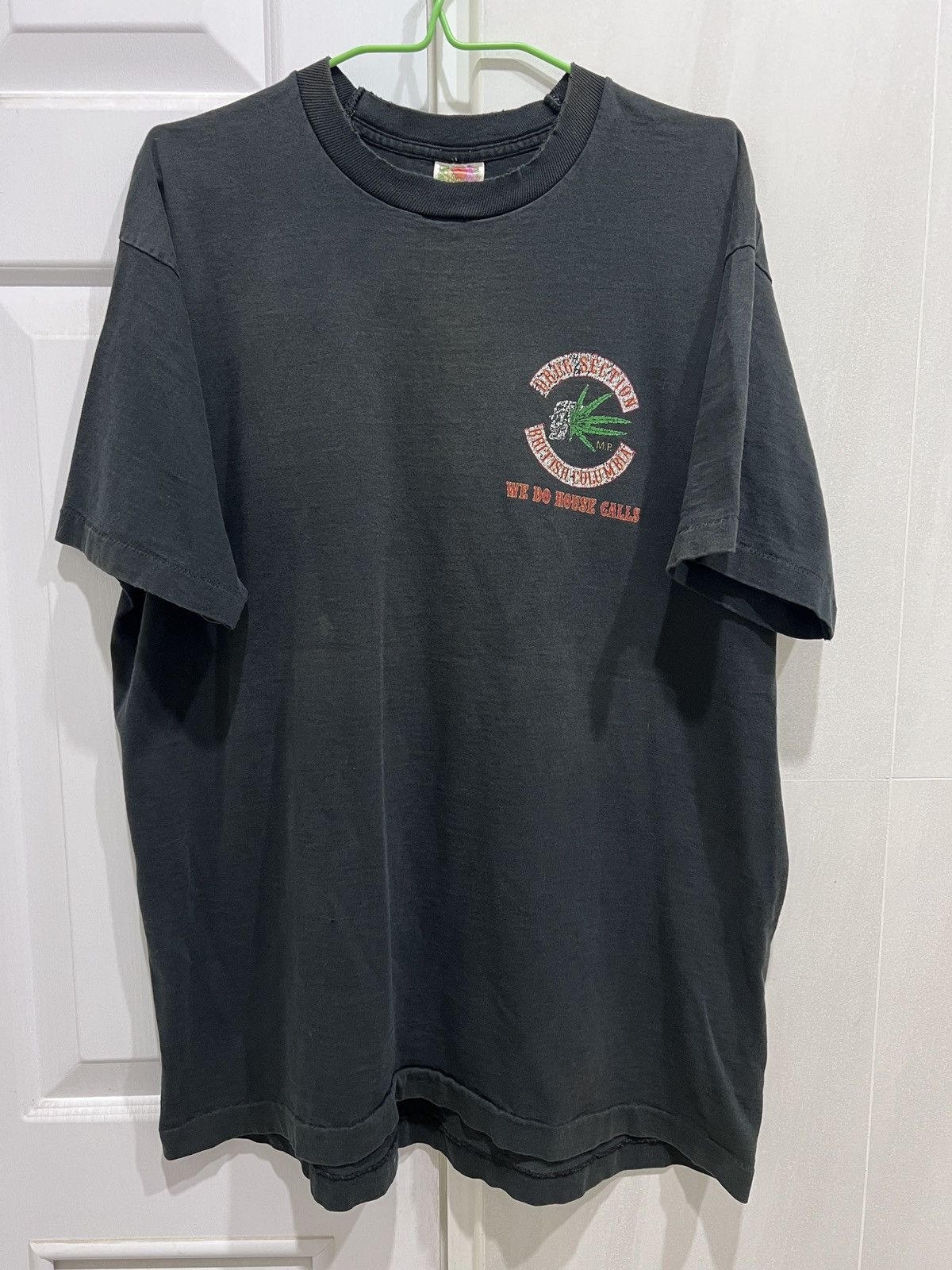 Vintage VTG. 90s Drug Section skull marijuana weed graphic Faded XL Size US XL / EU 56 / 4 - 4 Thumbnail