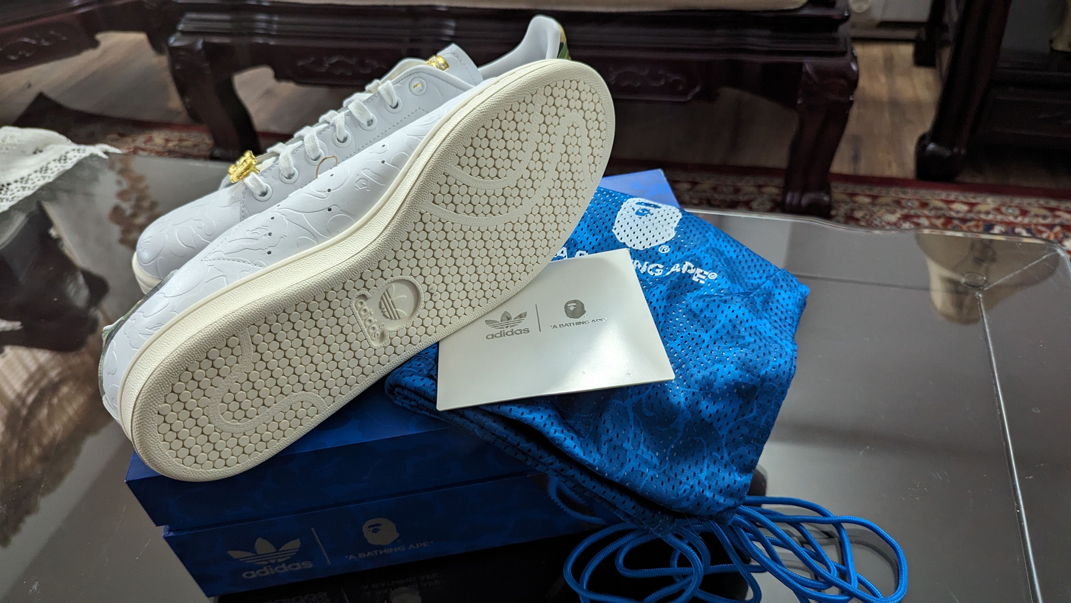 Adidas × Bape Bape + Adidas Stan Smith Size US 9.5 / EU 42-43 - 4 Thumbnail