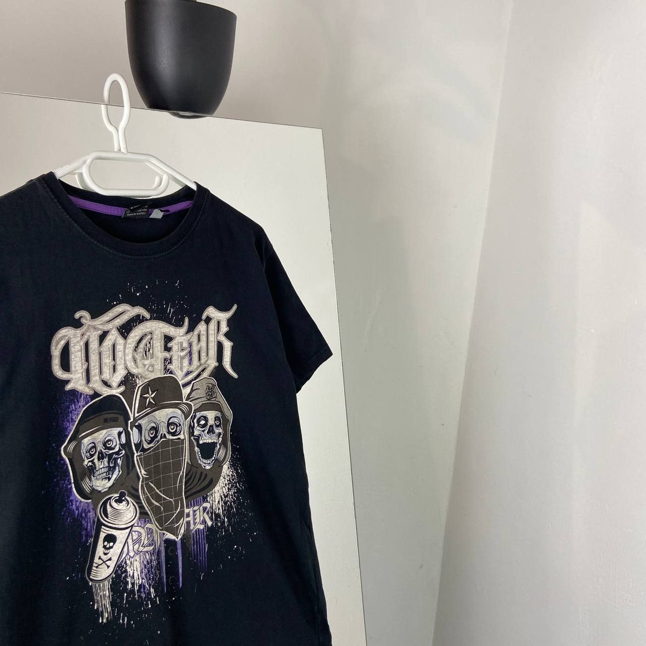 No Fear No Fear Y2K Over Print Black Purple Japanese Style Size US L / EU 52-54 / 3 - 3 Thumbnail