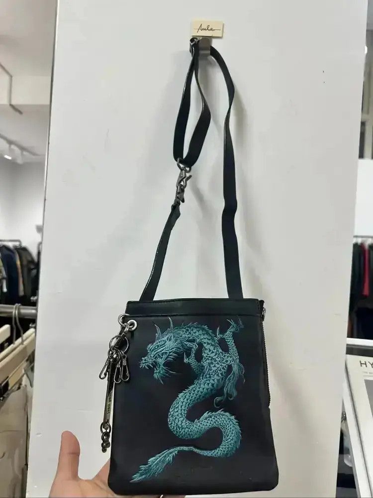 Vintage Jean Paul Gaultier Dragon Print Shoulder Bag-2505 Size ONE SIZE - 3 Thumbnail