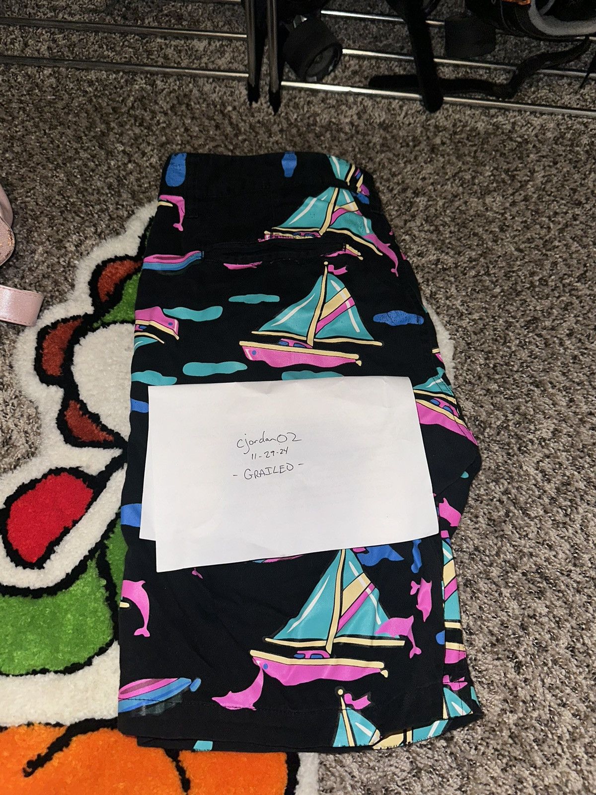 Designer × Pink Dolphin × Vintage pink dolphin shorts size 34 Size US 34 / EU 50 - 4 Thumbnail