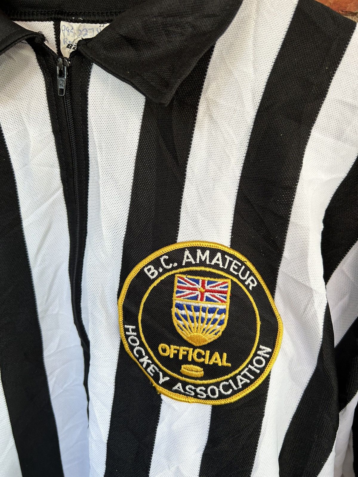 Vintage 💥 VINTAGE B.C AMATEUR HOCKEY ASSOCIATION HALF ZIPPER JERSEY. Size US XL / EU 56 / 4 - 7 Thumbnail