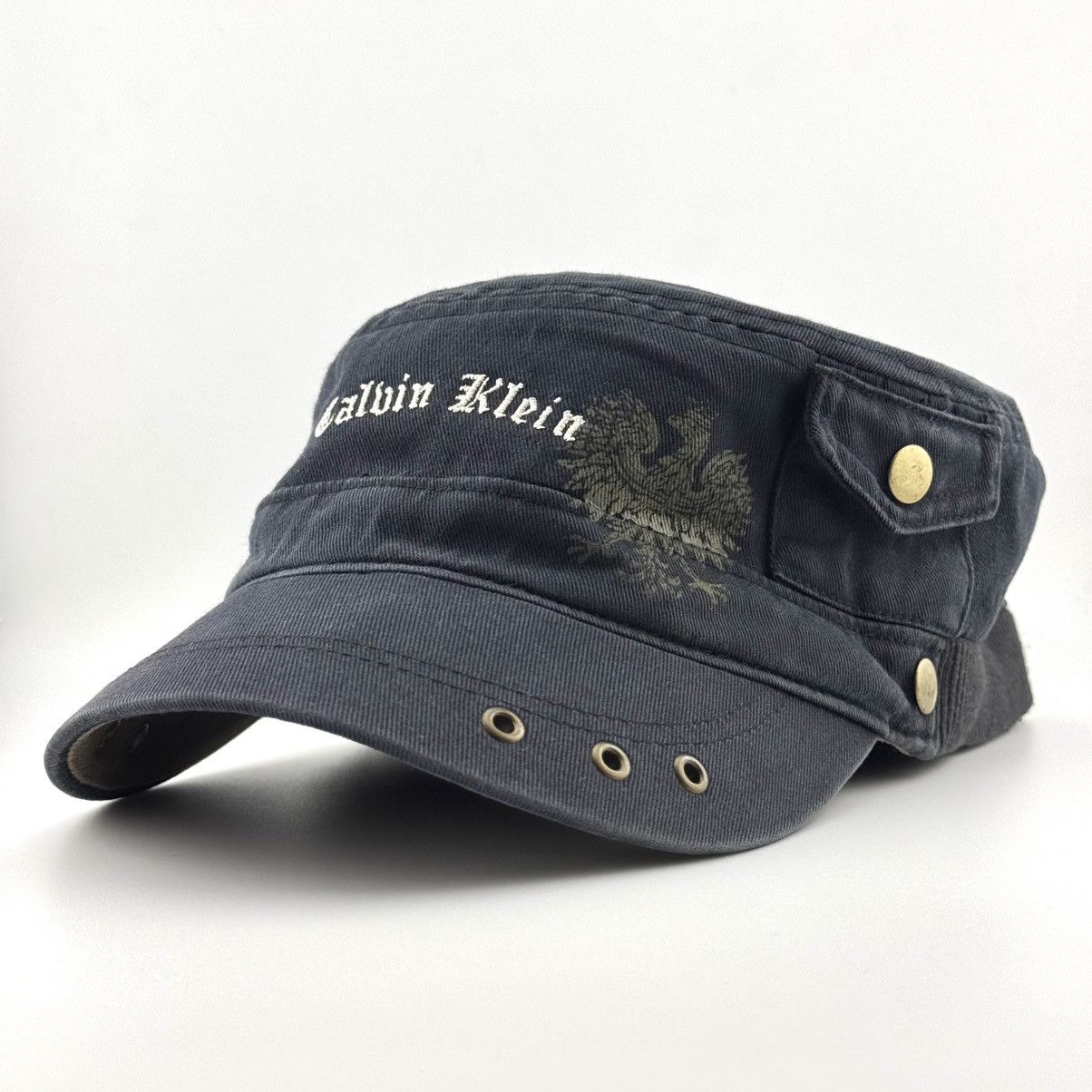 Calvin Klein Calvin Klein Y2K NYC Embroidery Logo Pocket Military Hat Size ONE SIZE - 2 Thumbnail