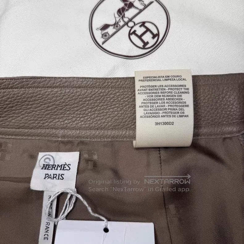 Hermes Hermes Elephant Gray Deer Skin Short Skirt Size 42" / US 20 - 5 Thumbnail