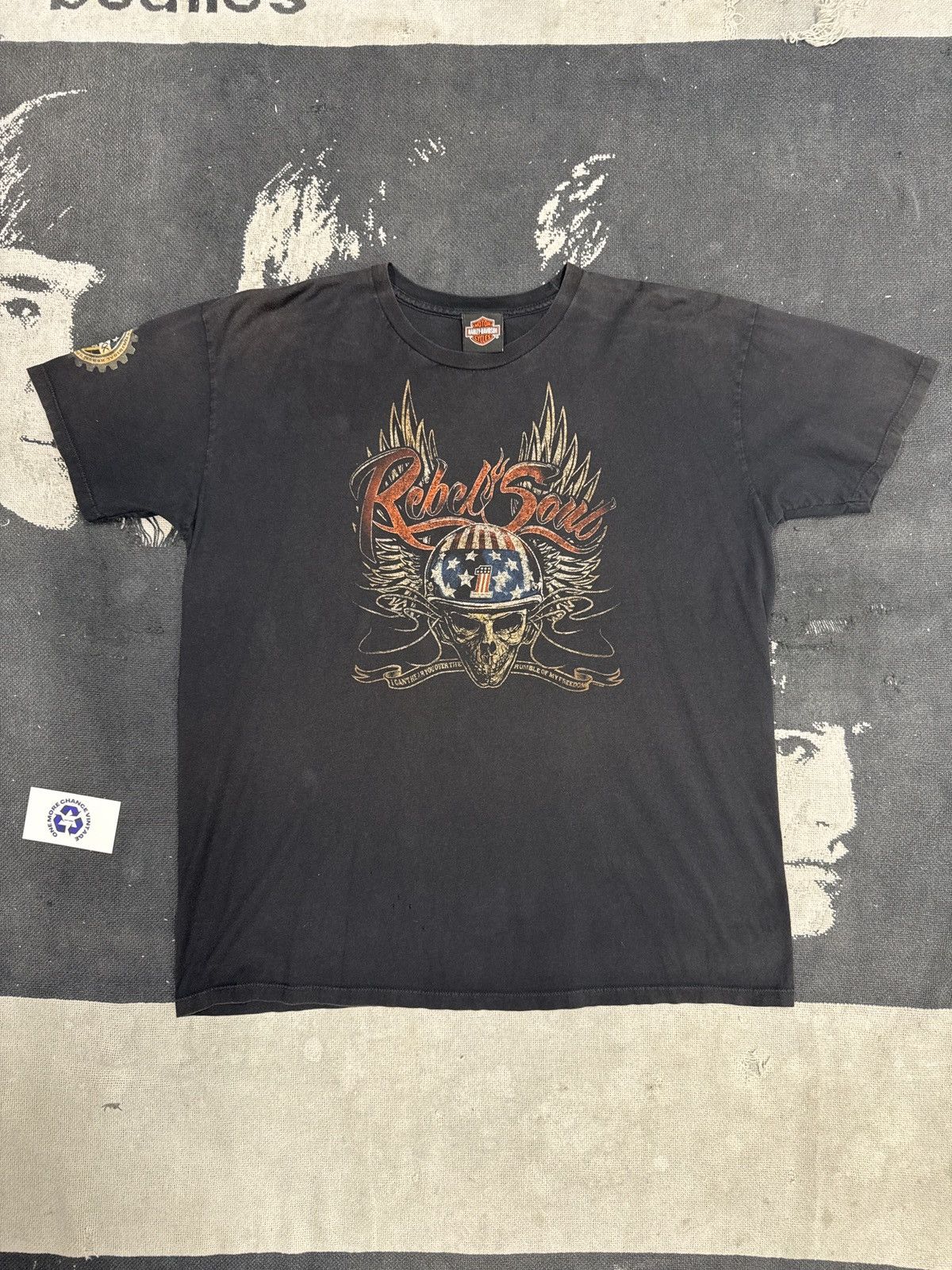 Vintage Harley Davidson Skull “Rebel Soul” Biker 2013 T-Shirt Size US XL / EU 56 / 4 - 1 Thumbnail