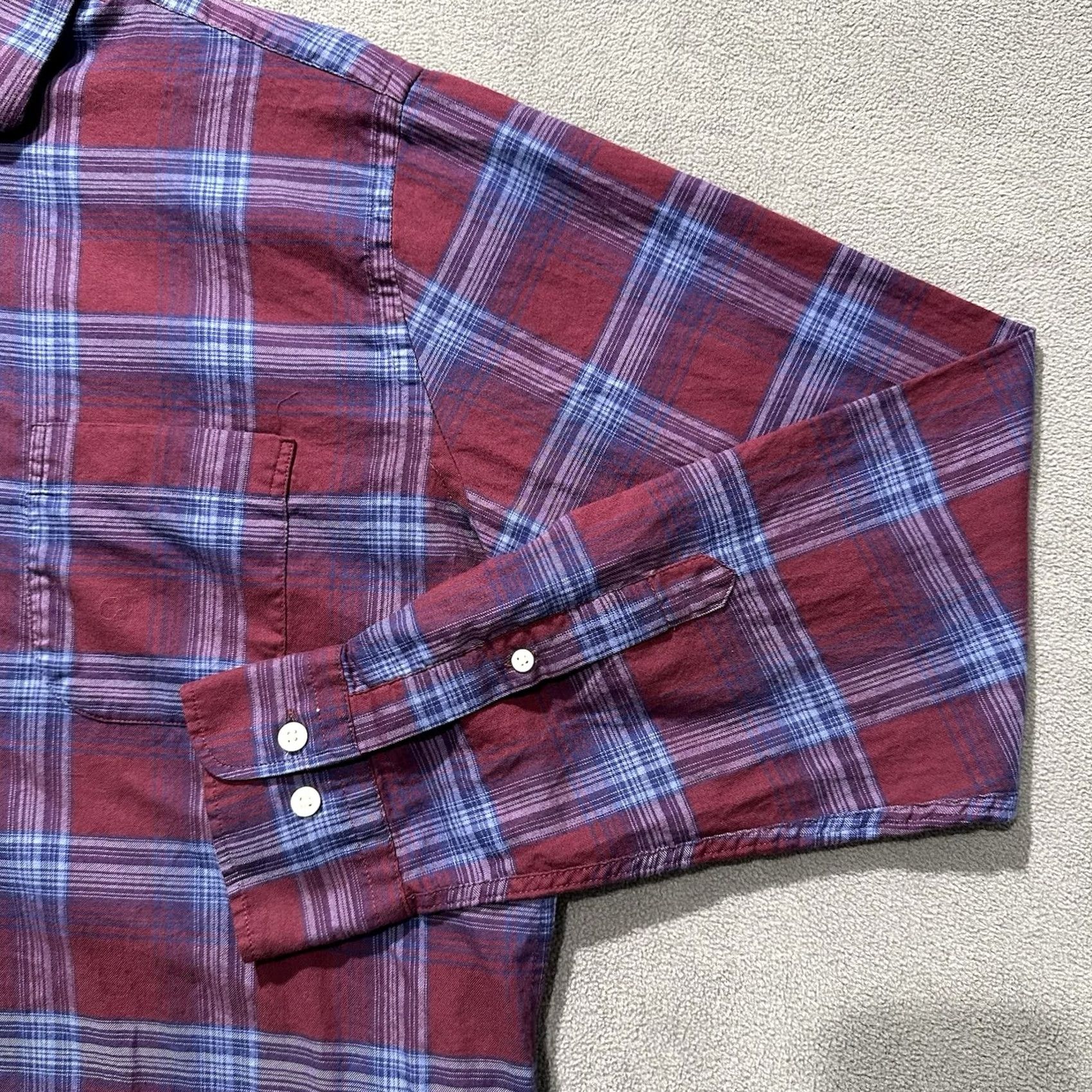 Peter Millar Peter Millar Shirt Mens Large Red Fitzwilliam Autumn Plaid Cotton Button-Up Size US L / EU 52-54 / 3 - 7 Thumbnail