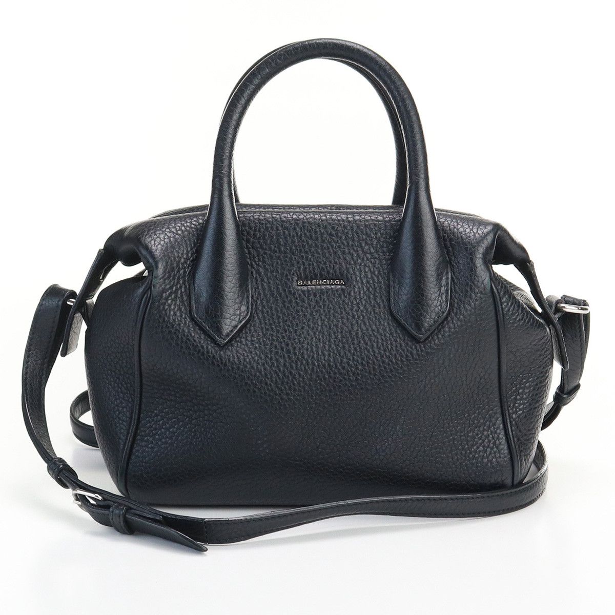 Balenciaga Shoulder Bag Handbag Leather Black