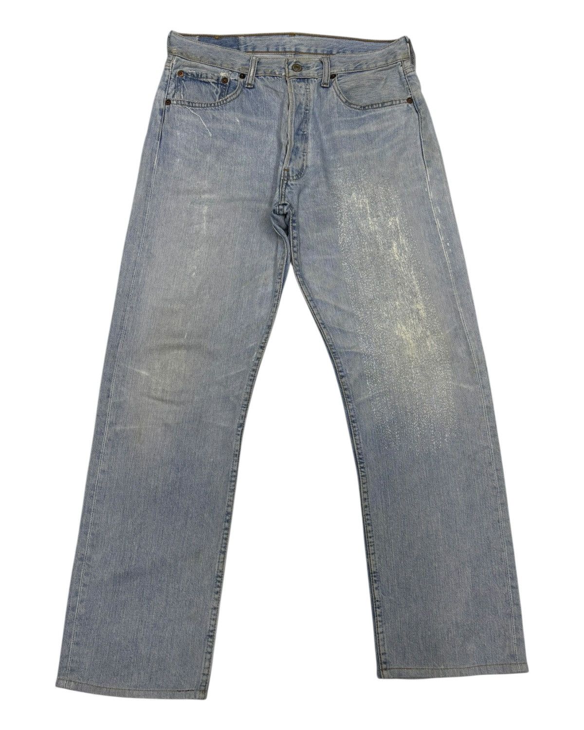 Kapital 🔥VINTAGE LEVIS 501 STITCH EMBROIDERY BLUE WASH JEANS Size US 31 - 9 Thumbnail