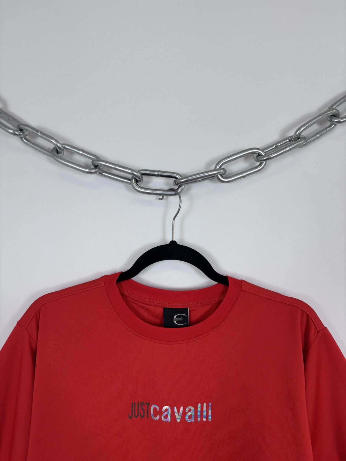 Just Cavalli Just Cavalli Men’s Red Big Logo T-Shirt Tee Size US L / EU 52-54 / 3 - 3 Thumbnail