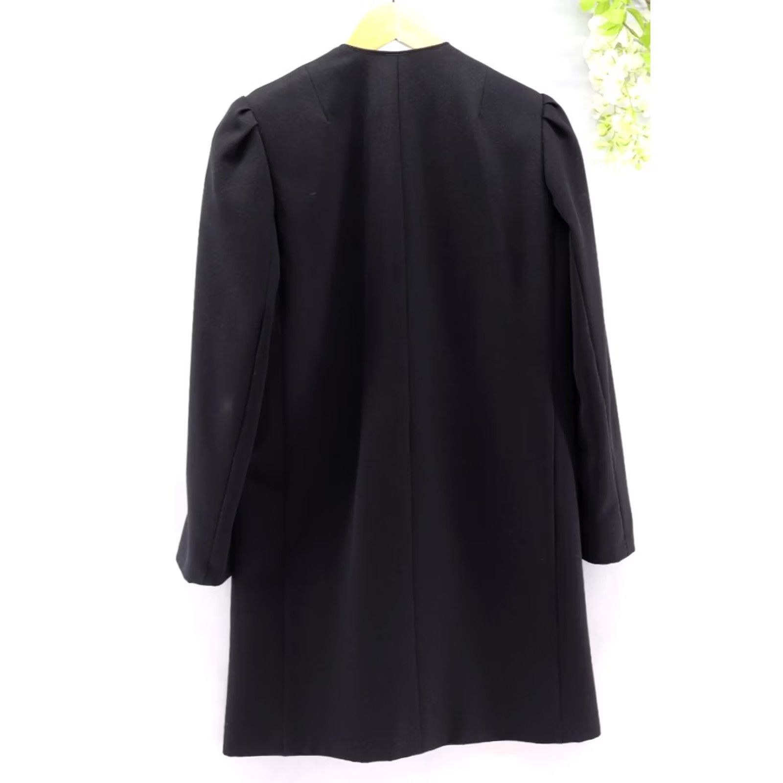 Diane von Furstenberg VINTAGE Diane von Furstenberg Blazer Jacket Women's Black Wool Duster Mid-Length 90s Career Luxury Silk Lining Dry Clean Only Size 6 Size M / US 6-8 / IT 42-44 - 3 Thumbnail