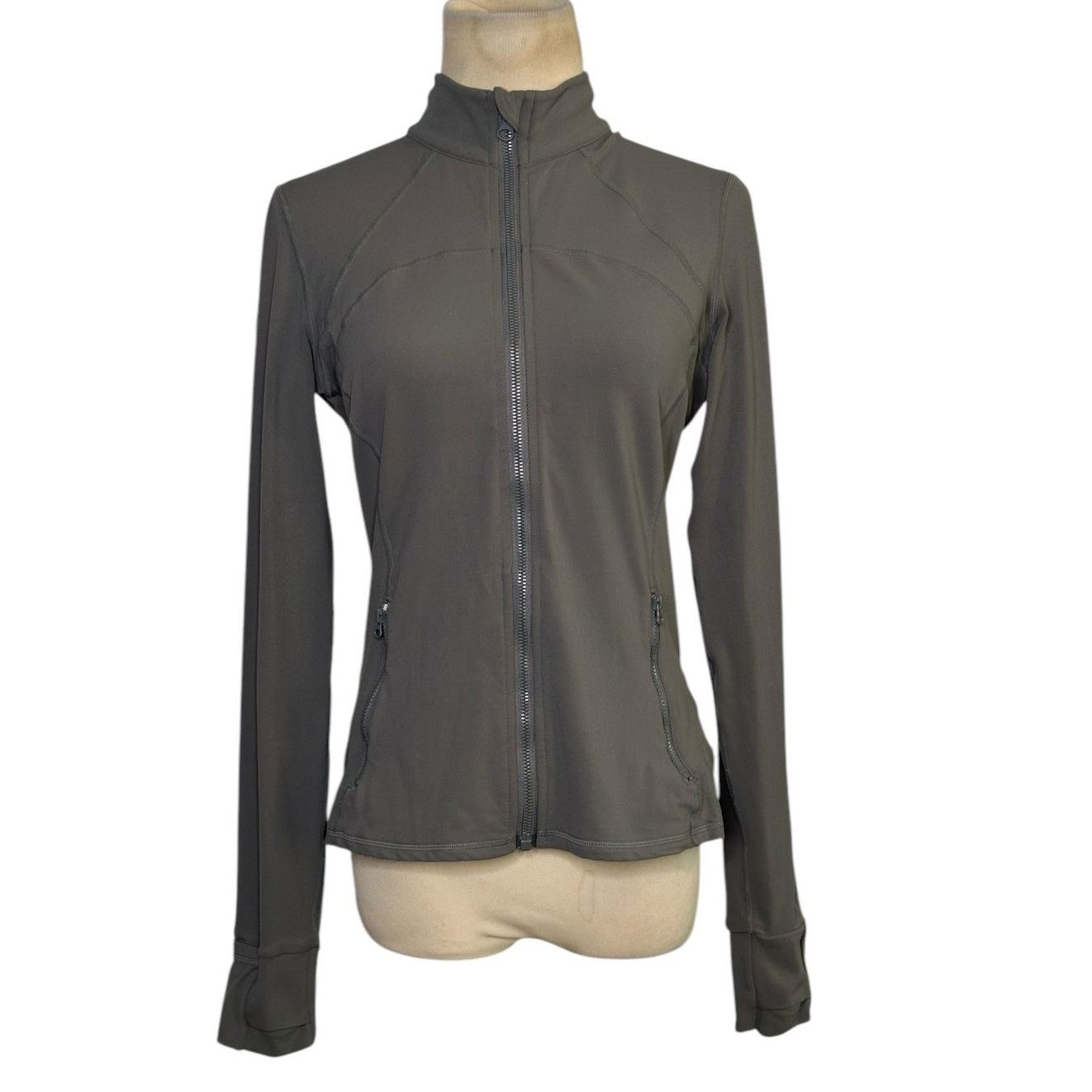 Shein Shein gray long sleeves full zip athletic jacket size Large Size S / US 4 / IT 40 - 1 Thumbnail