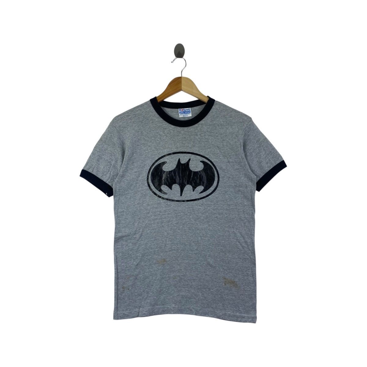 Hanes Vintage 80s BATMAN Ringer T Shirt Size M Size US M / EU 48-50 / 2 - 1 Thumbnail