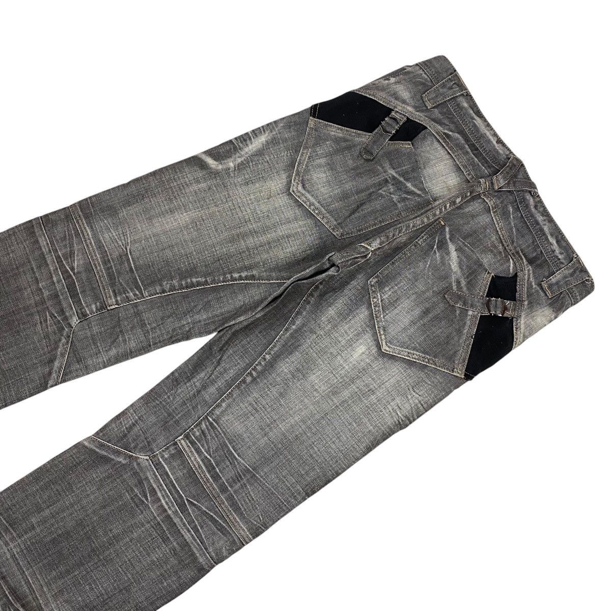If Six Was Nine × Japanese Brand × PPFM PPFM Bikers Distressed Patchwork Denim Pants Size US 32 / EU 48 - 5 Thumbnail