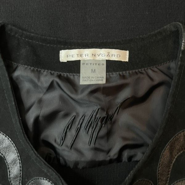 Vintage Vintage Peter Nygard black floral leather suede sweater vest Size M / US 6-8 / IT 42-44 - 6 Thumbnail