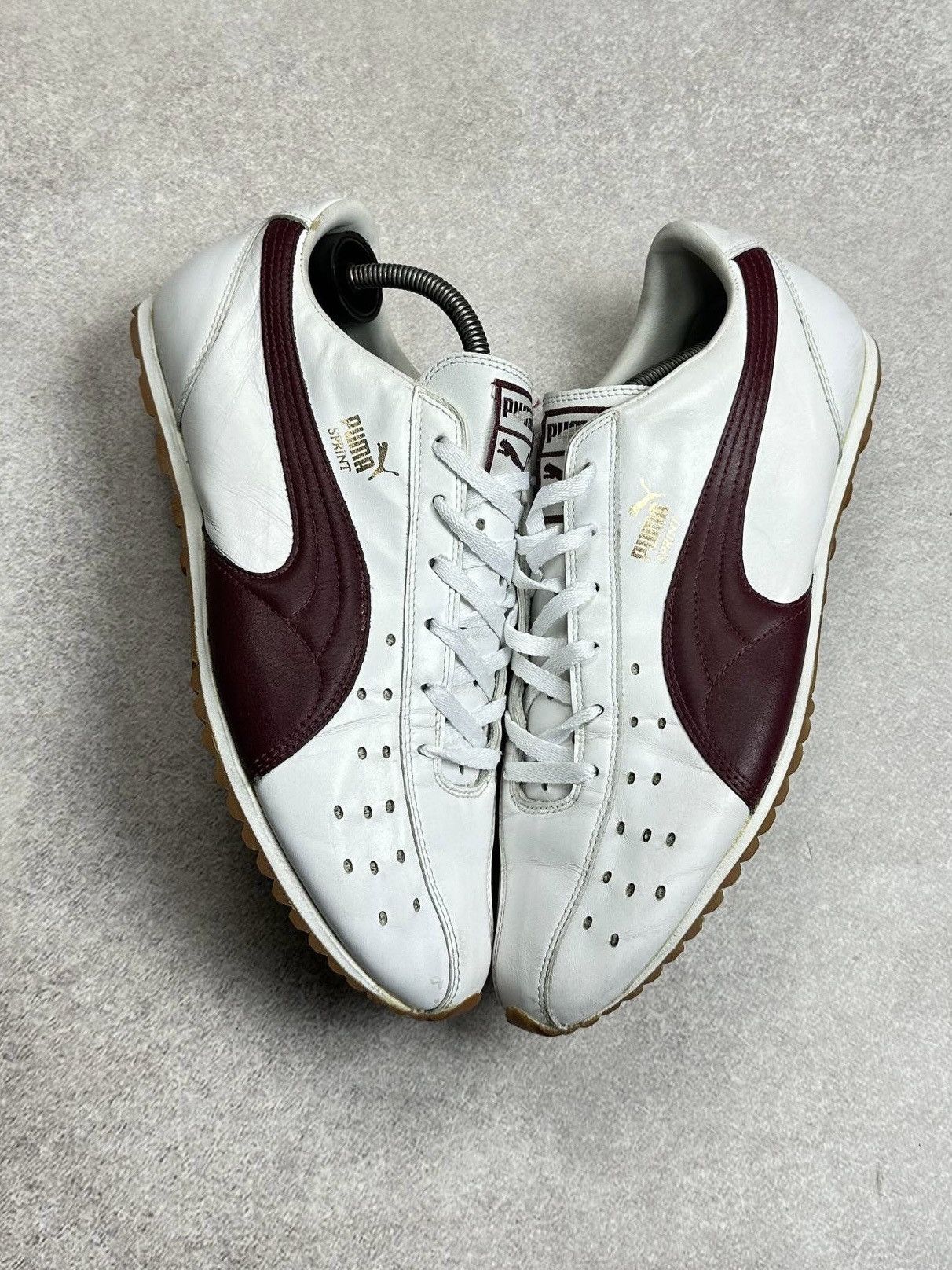 Vintage Puma Sprint Leather Low Casual Sneakers Old Money 12