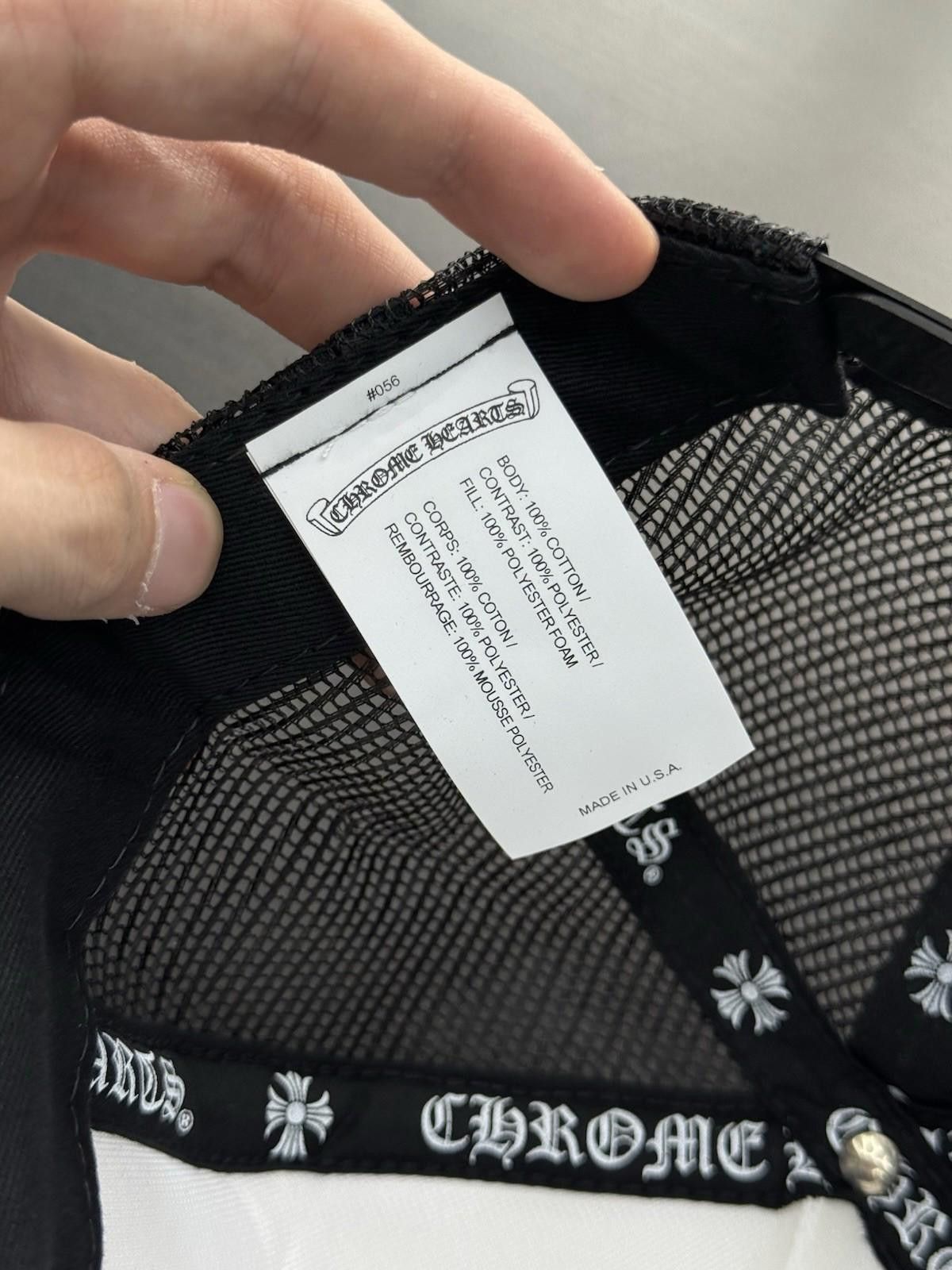 Chrome Hearts Chrome Hearts Black Patch Trucker Hollywood White Hat Size ONE SIZE - 10 Thumbnail