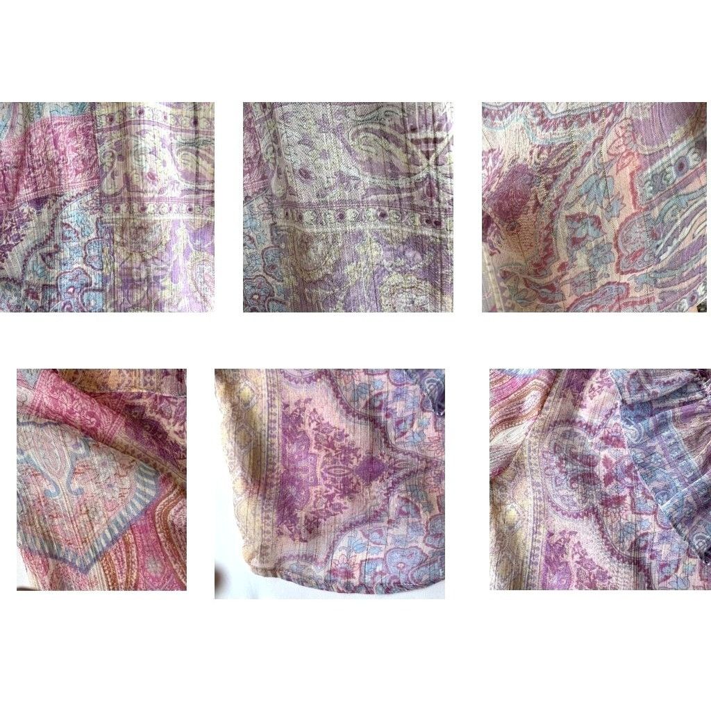 Zara Zara Ruffled Knotted Crop Top Blouse Medium Paisley Abstr Size M / US 6-8 / IT 42-44 - 11 Thumbnail