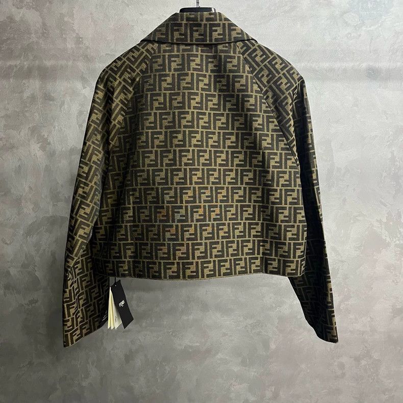 Fendi Fendi Brown Letter Print Long Sleeve Jacket Size US M / EU 48-50 / 2 - 5 Thumbnail