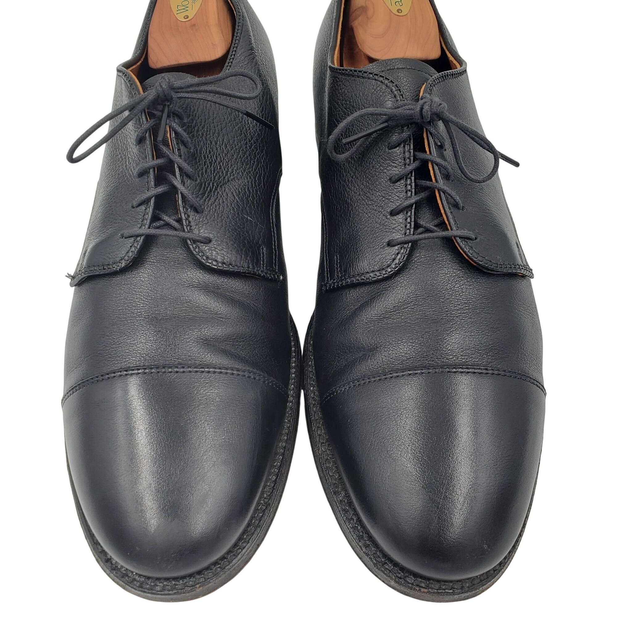Alden Alden USA New England Dress Shoes Men 13 Black Leather Derby Size US 13 / EU 46 - 2 Thumbnail