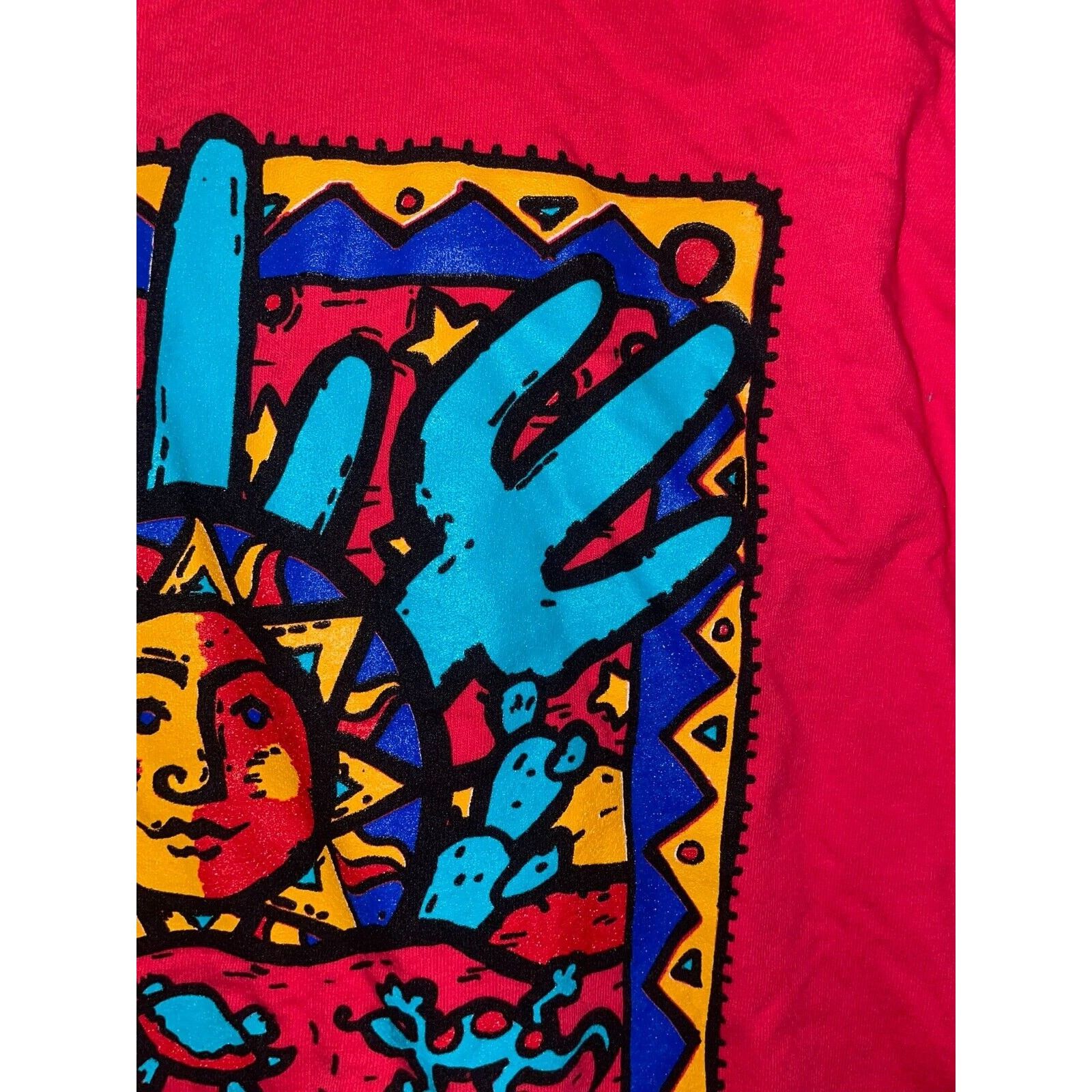 Vintage Vintage Arizona Sunshine Shirt Cactus Art Red Tee VTG 1995 L Size US L / EU 52-54 / 3 - 11 Thumbnail