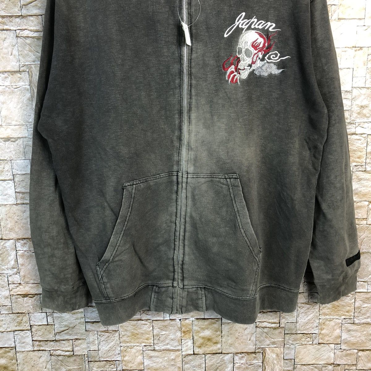 Japanese Brand DL Defective Struct skull Black japan sweater Hoodie #A558 Size US L / EU 52-54 / 3 - 7 Thumbnail