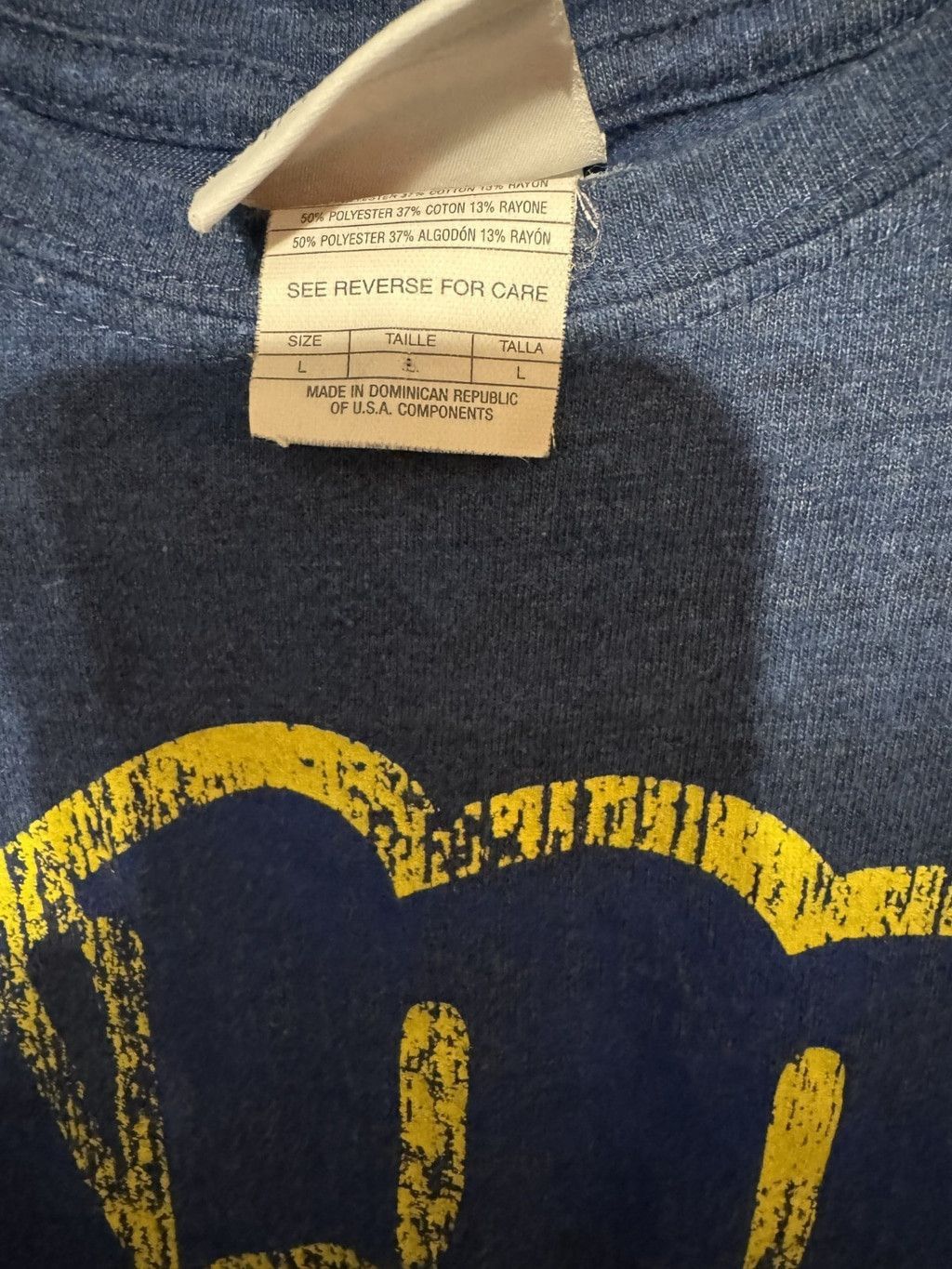 MLB Milwaukee Brewers 5th & Ocean Women's Size L t-shirt Blue Size L / US 10 / IT 46 - 5 Thumbnail