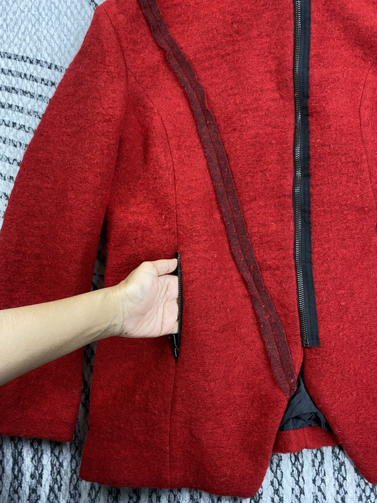 Issey Miyake Kavach Inspired Issey Miyake Style Asymmetrical Wool Jacket Size US M / EU 48-50 / 2 - 5 Thumbnail
