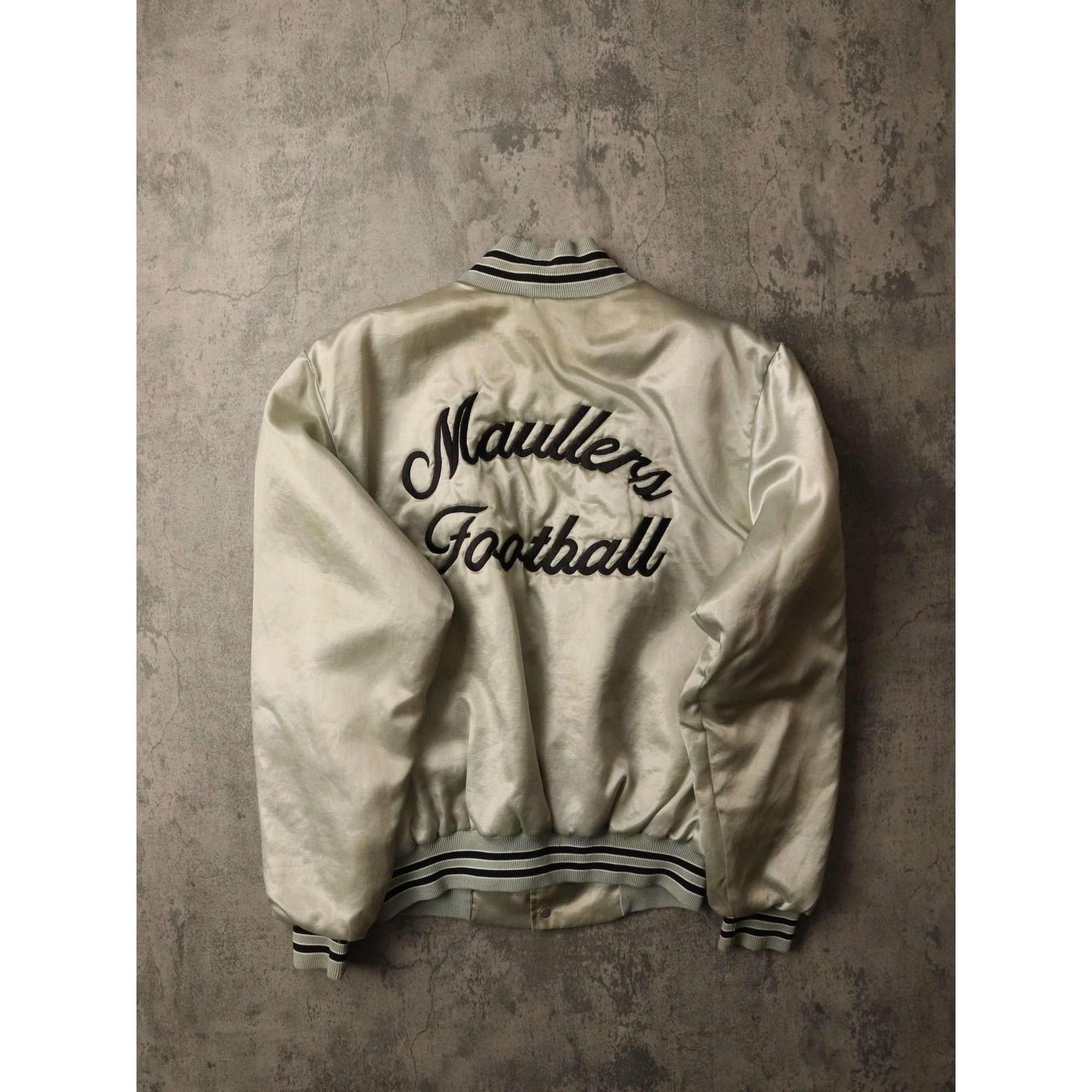 Vintage Vintage Maullers Football Jacket Satin Snap On Size US L / EU 52-54 / 3 - 2 Thumbnail