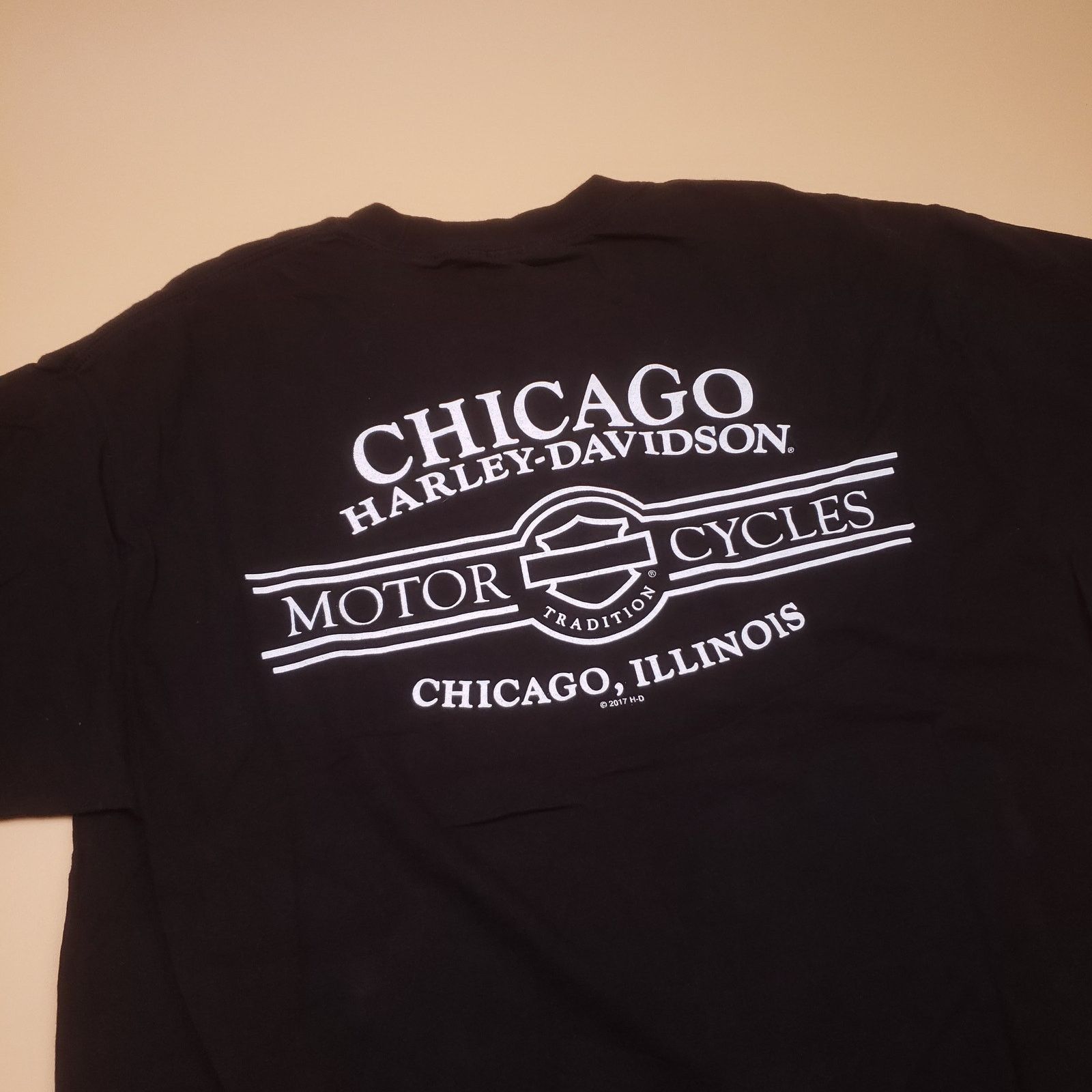 Harley Davidson Harley Davidson Motorcycle ChicagoDouble Sided Mens tee L Size US L / EU 52-54 / 3 - 7 Thumbnail