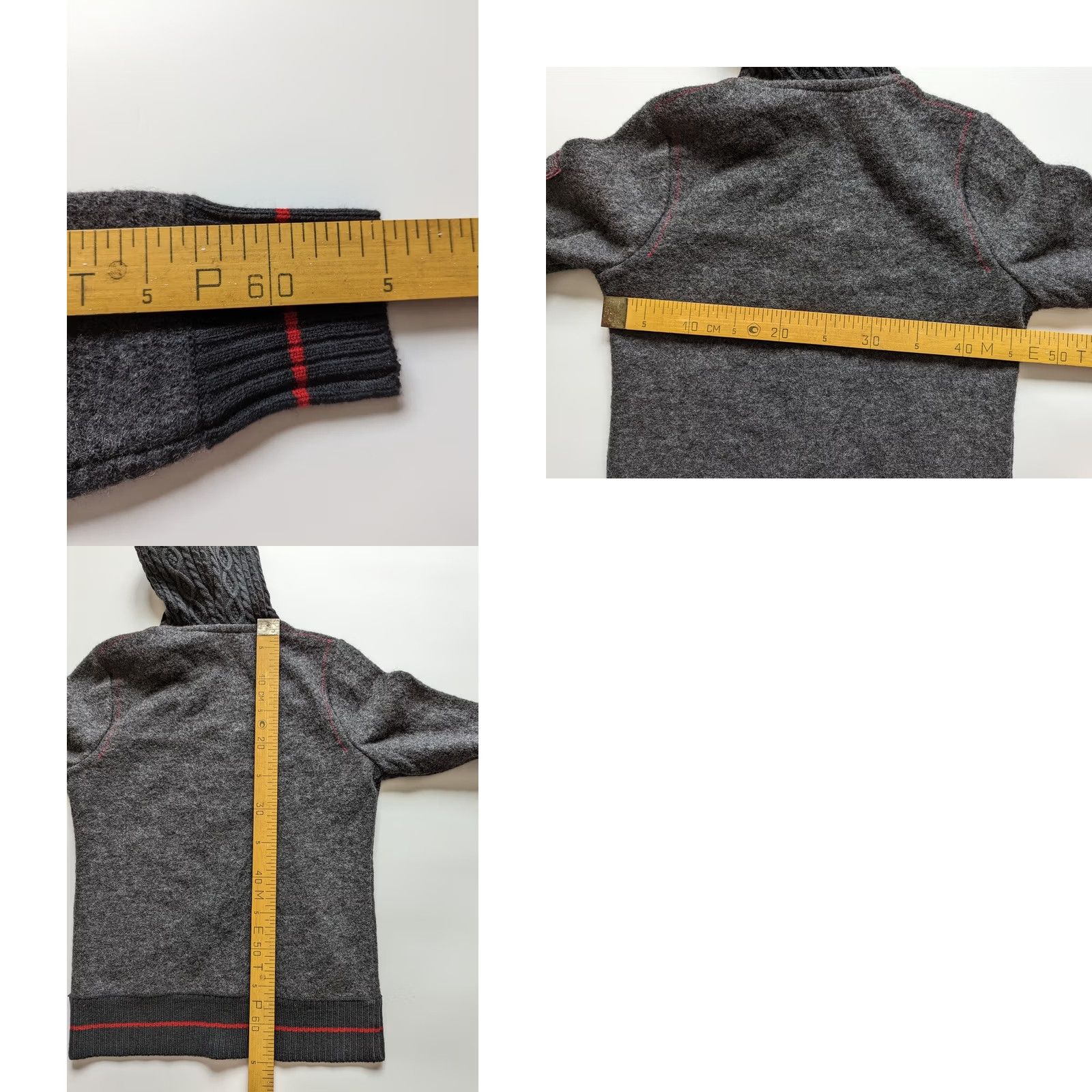 Vintage Trachten Women's Wool Zip Hoodie Jacket Gray 38 Regular Size Flying German Wool Outer Shell Zip Women’s Basic Jacket Mens? Size XS / US 0-2 / IT 36-38 - 10 Thumbnail