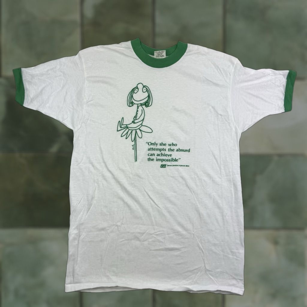 Vintage VINTAGE Ebert American Association of University Women Ringer T-Shirt Adult XL White 80s Mens Size XL / US 12-14 / IT 48-50 - 1 Thumbnail