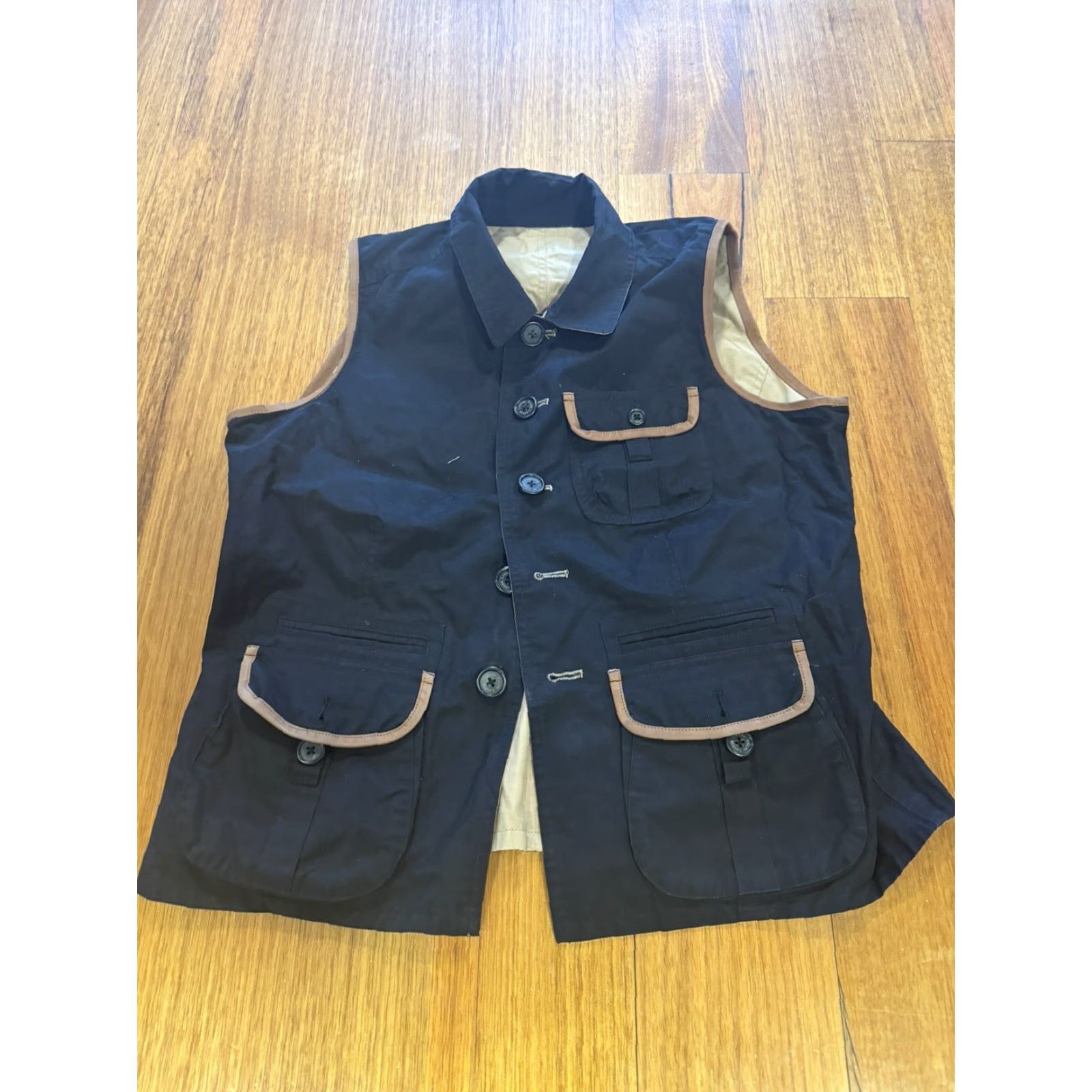 Ralph Lauren Ralph Lauren Tangiers Reversible Field Vest Khaki/Black P/L Women Vest Small Petite Size P/L Vintage No Size S / US 4 / IT 40 - 7 Thumbnail