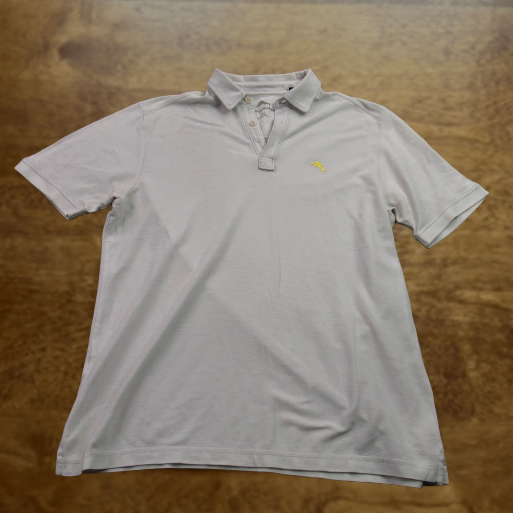 Tommy Bahama Mens Small Polo Shirt Golf Button Up Gray Short Sleeve, Men's