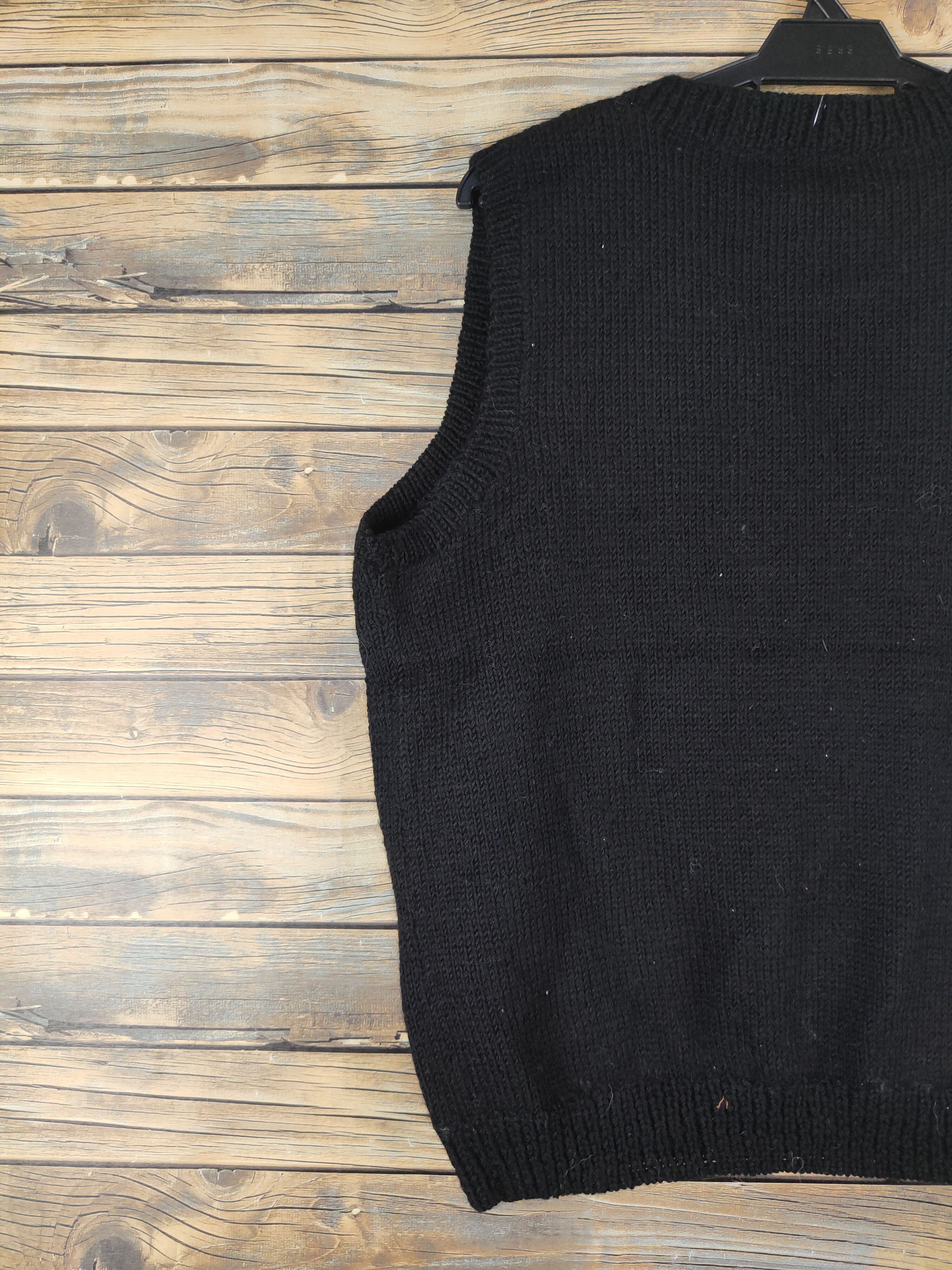 Homespun Knitwear × Japanese Brand × Vintage Japanese Brand Black Knitwear Vests #W1514 Size US L / EU 52-54 / 3 - 8 Thumbnail