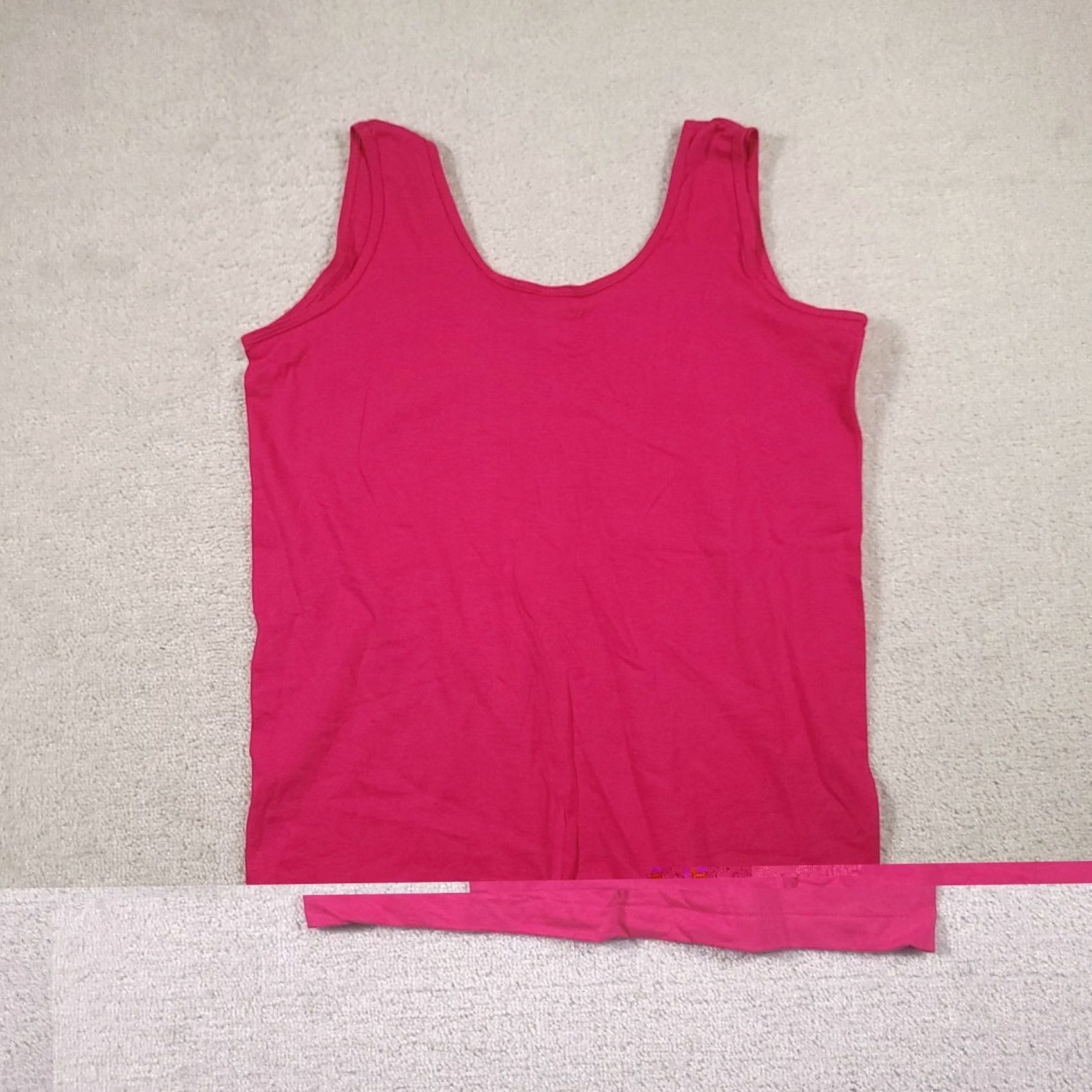 Fruit Of The Loom VINTAGE Fruit Of The Loom Tank Top L 100% Cotton Fuchsia Pink Womens 90s USA Tank Top 80s Theme Size L / US 10 / IT 46 - 7 Thumbnail